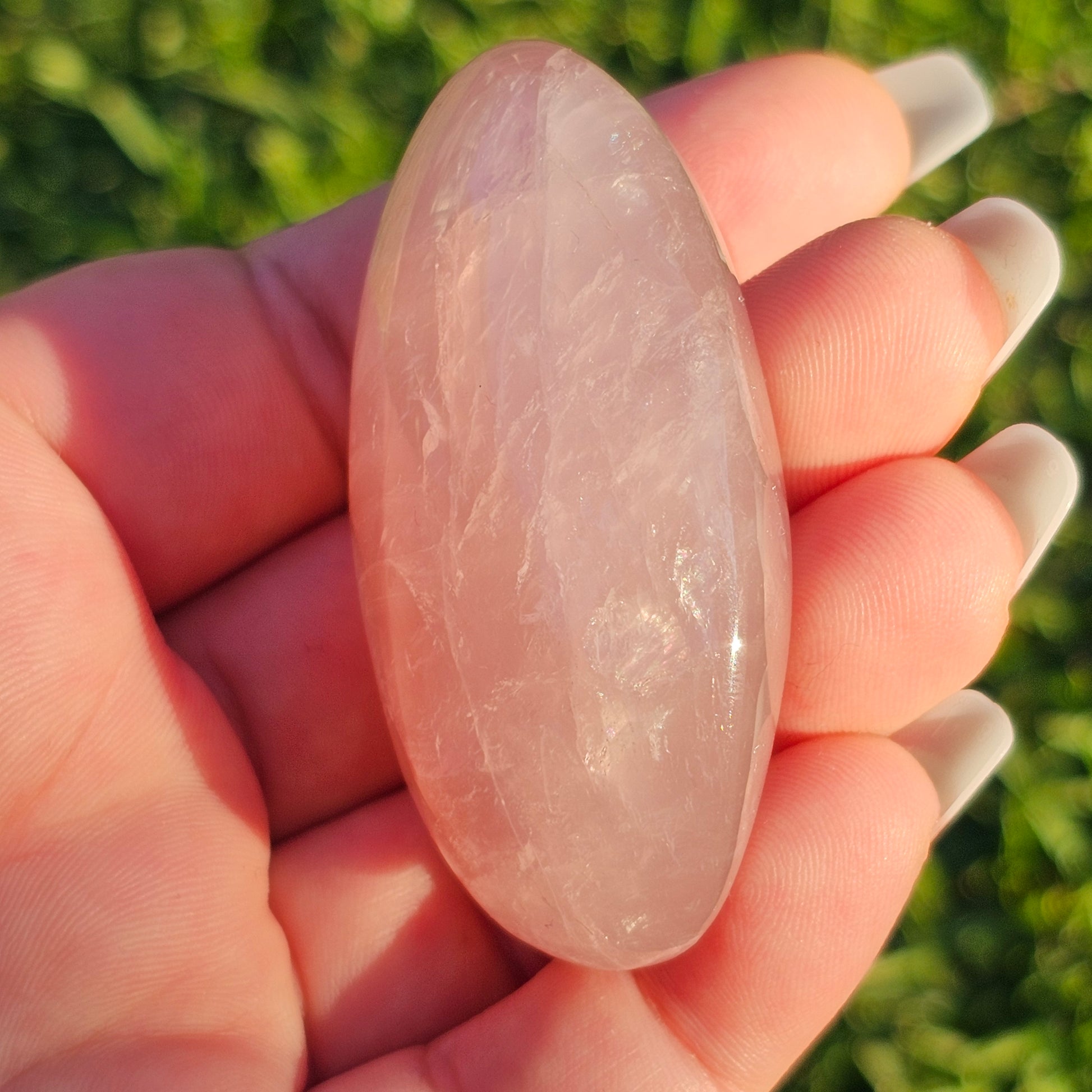 Rose Quartz Palm Stone (C)