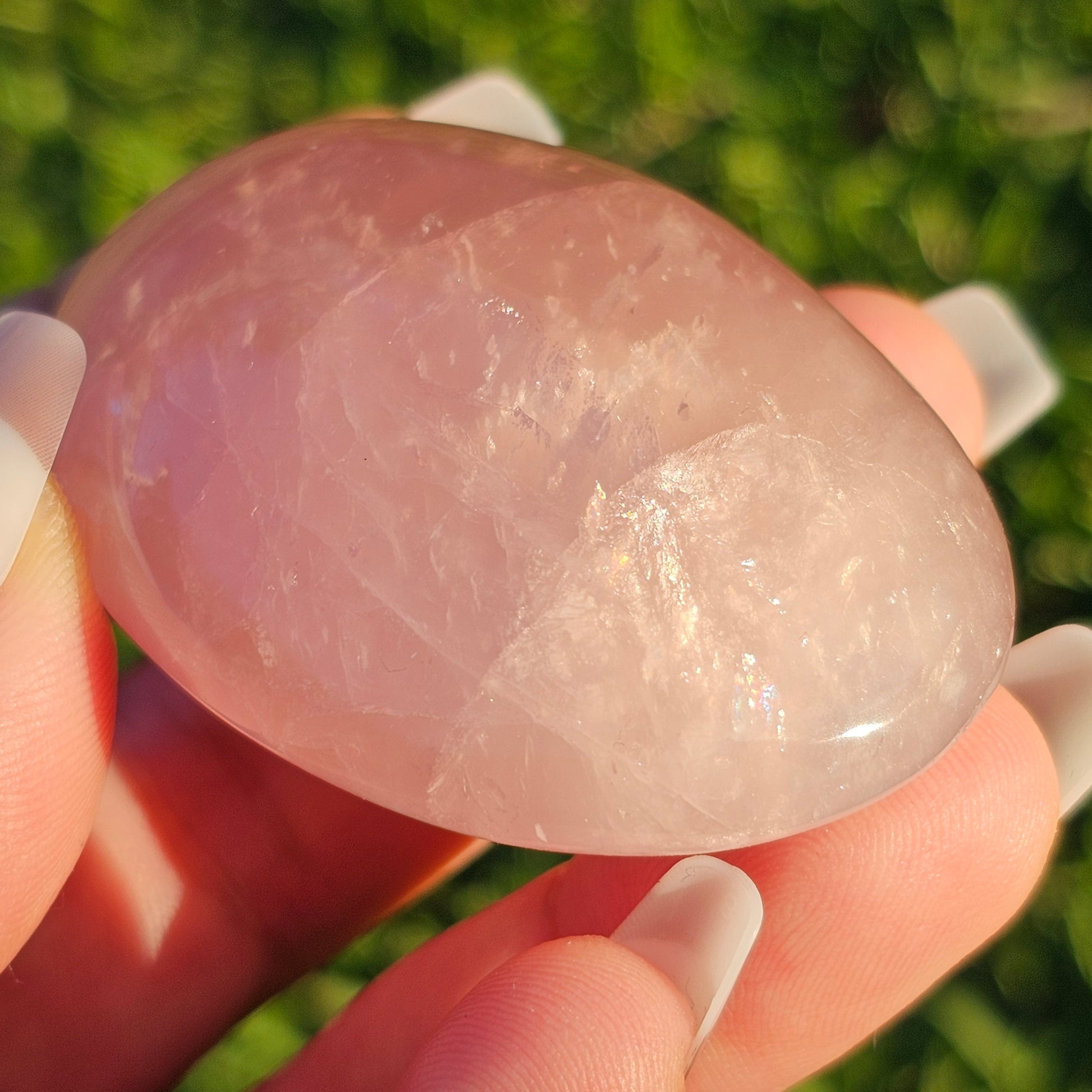 Rose Quartz Palm Stone (C)