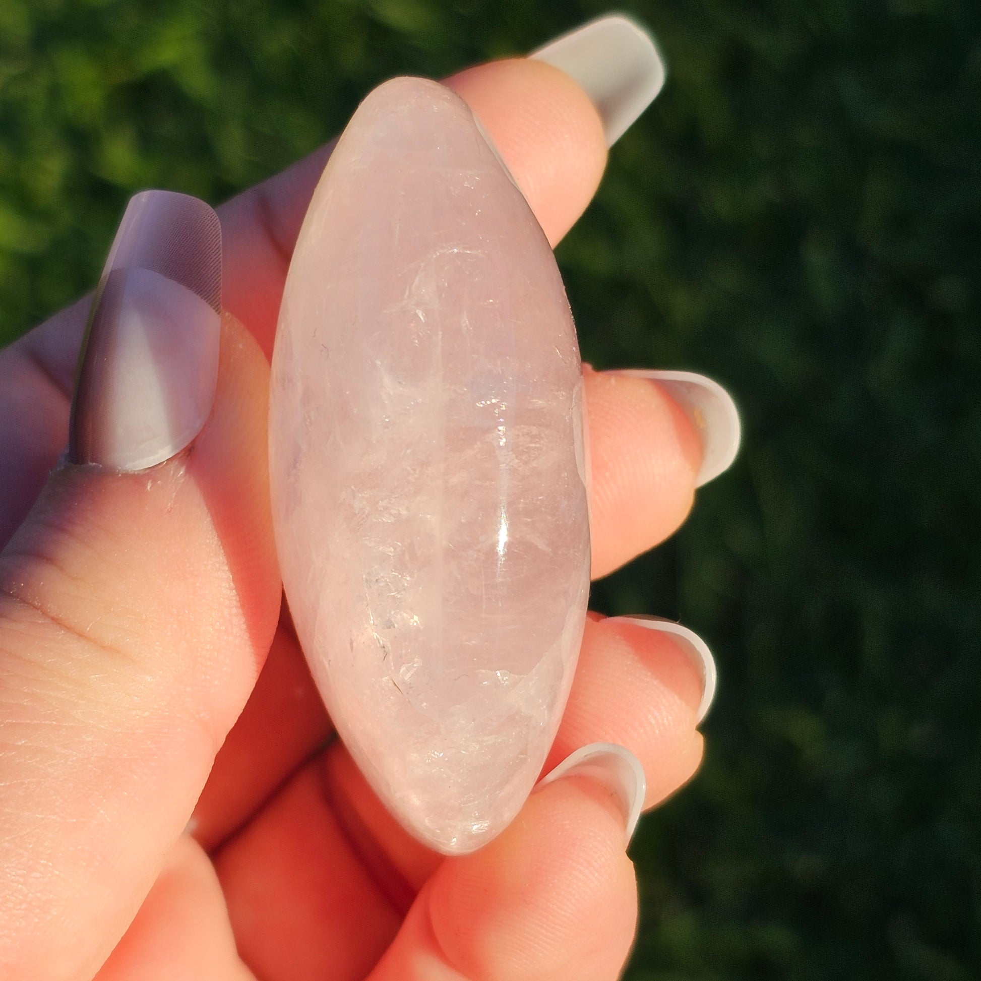 Rose Quartz Palm Stone (B)