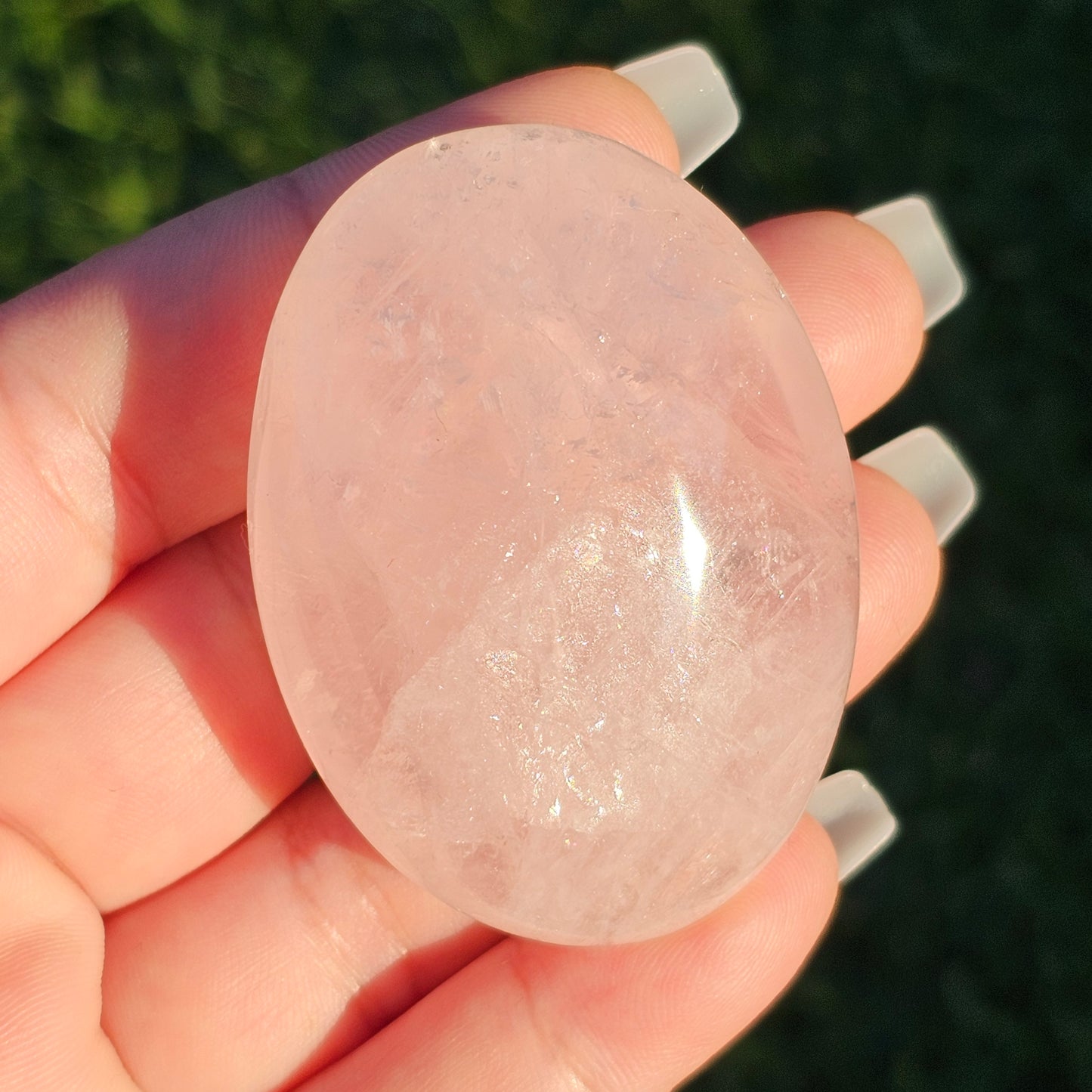 Rose Quartz Palm Stone (B)