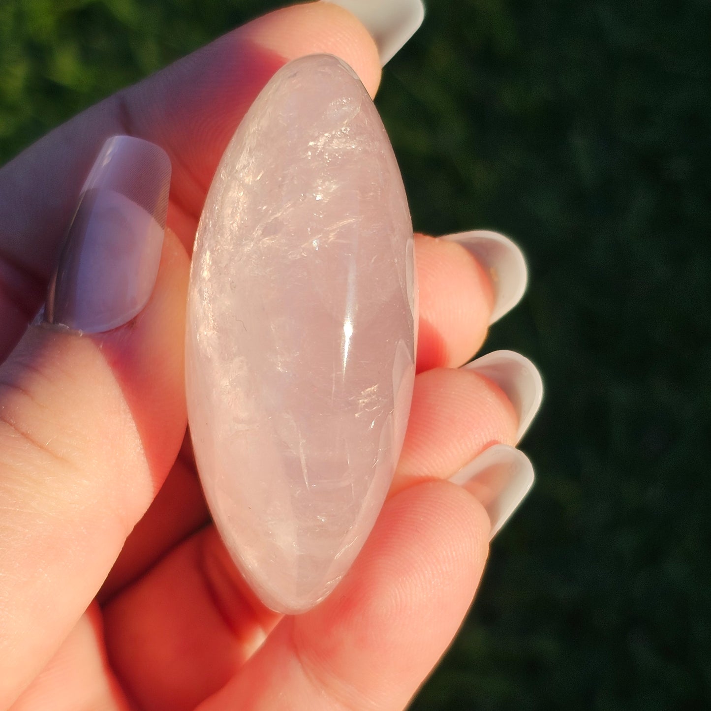 Rose Quartz Palm Stone (B)