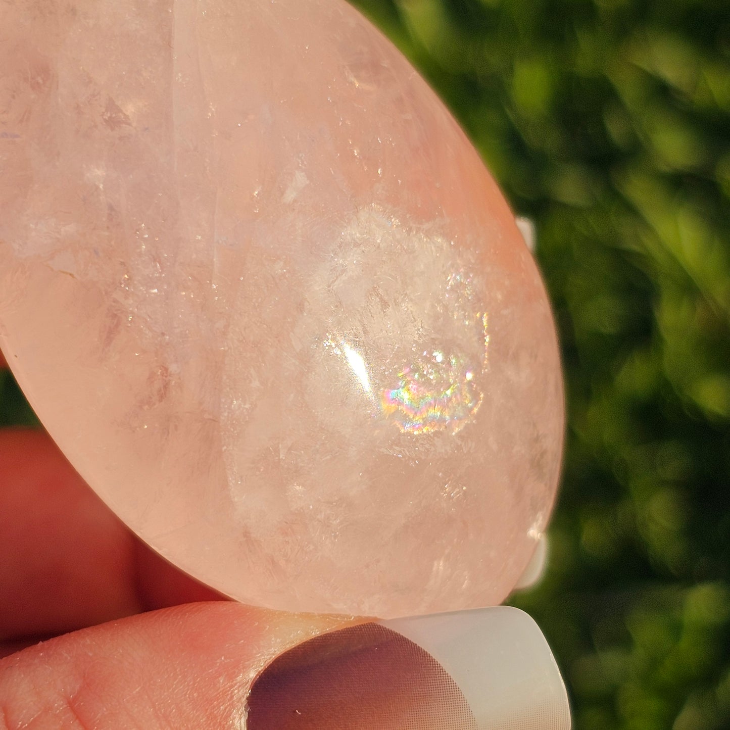 Rose Quartz Palm Stone (B)