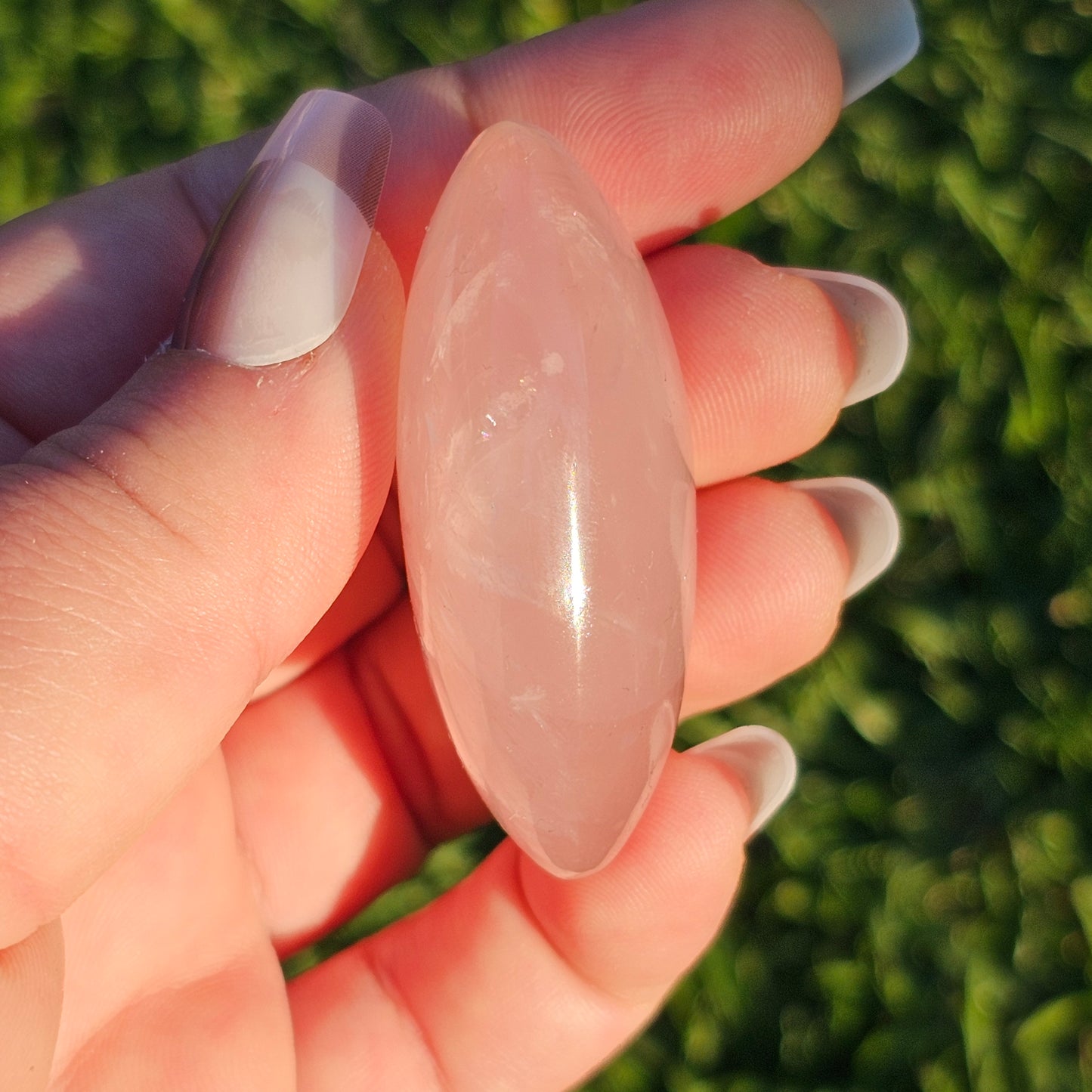 Small Rose Quartz Palm Stone (A)