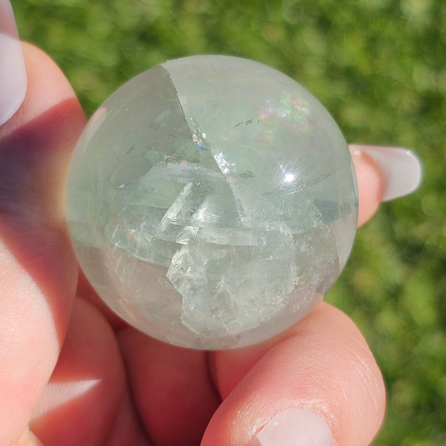 Green Fluorite Sphere