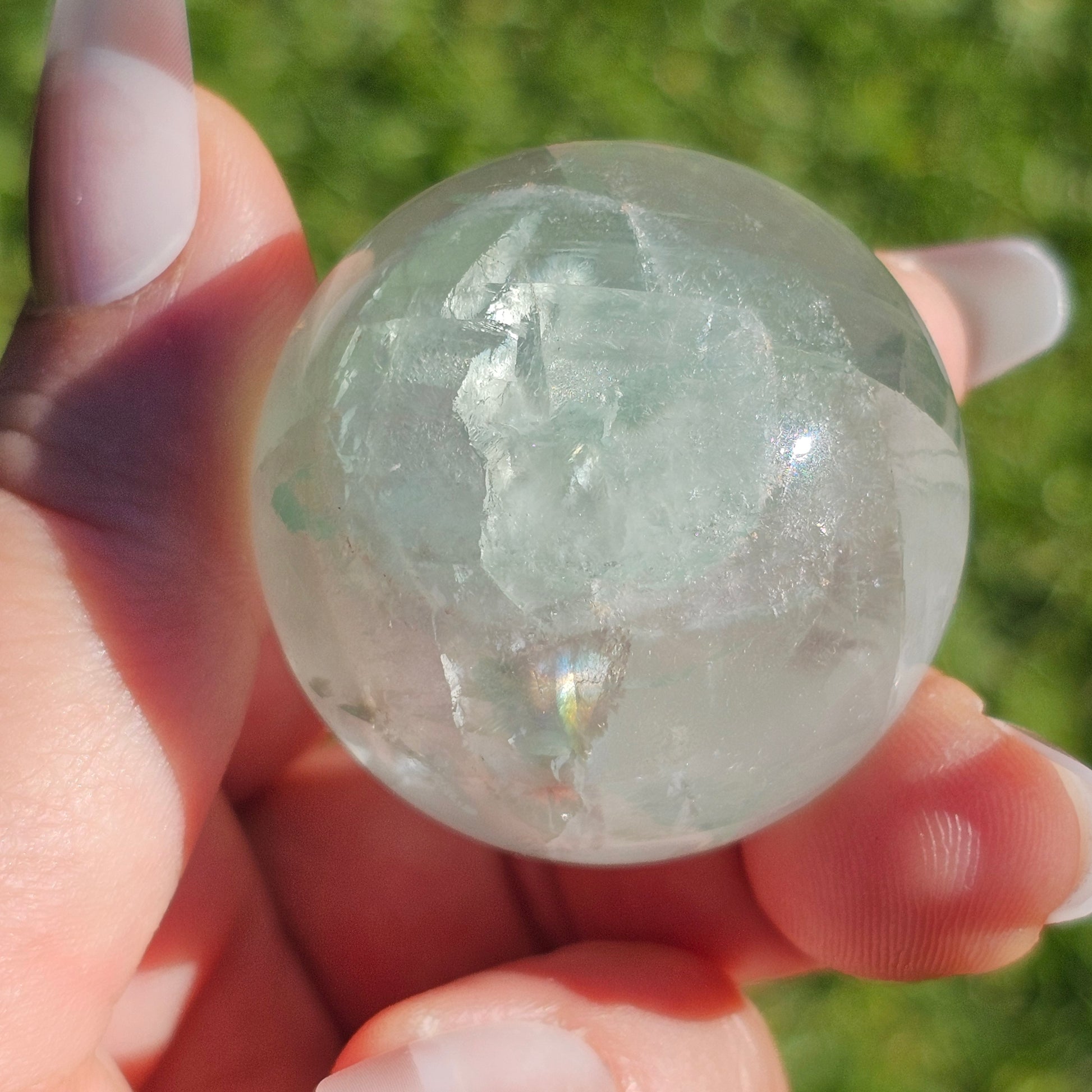 Green Fluorite Sphere