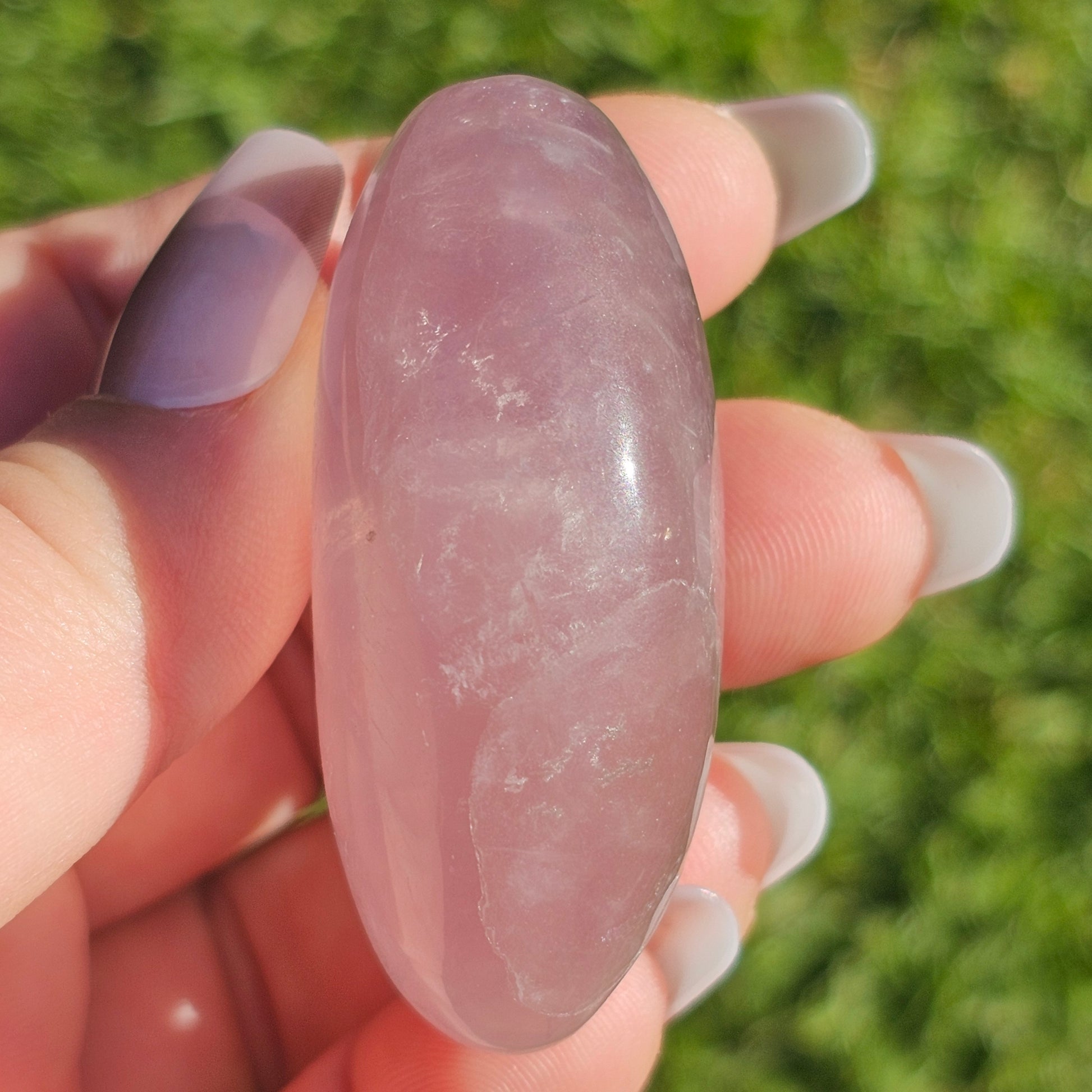 Lavender Purple Fluorite Palm Stone (A)