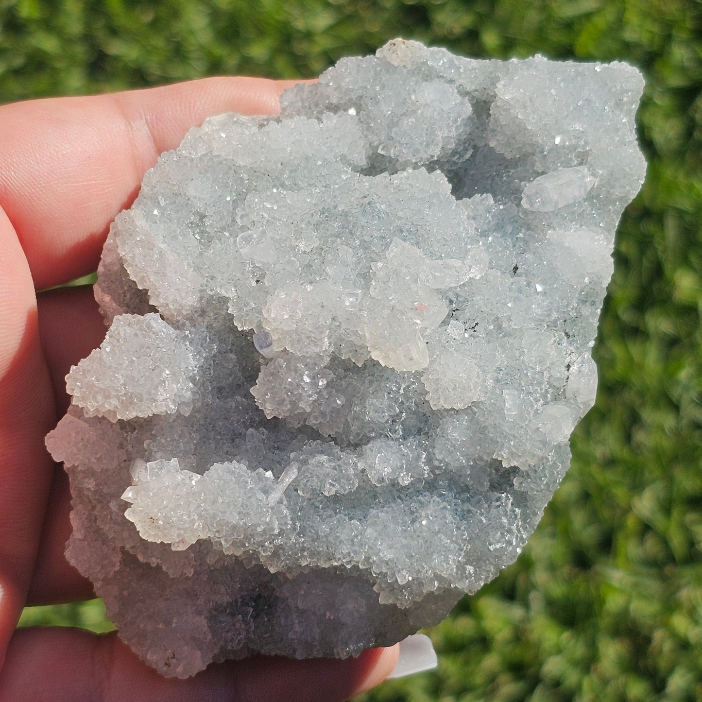 Blue Apophyllite with Double Terminated Points