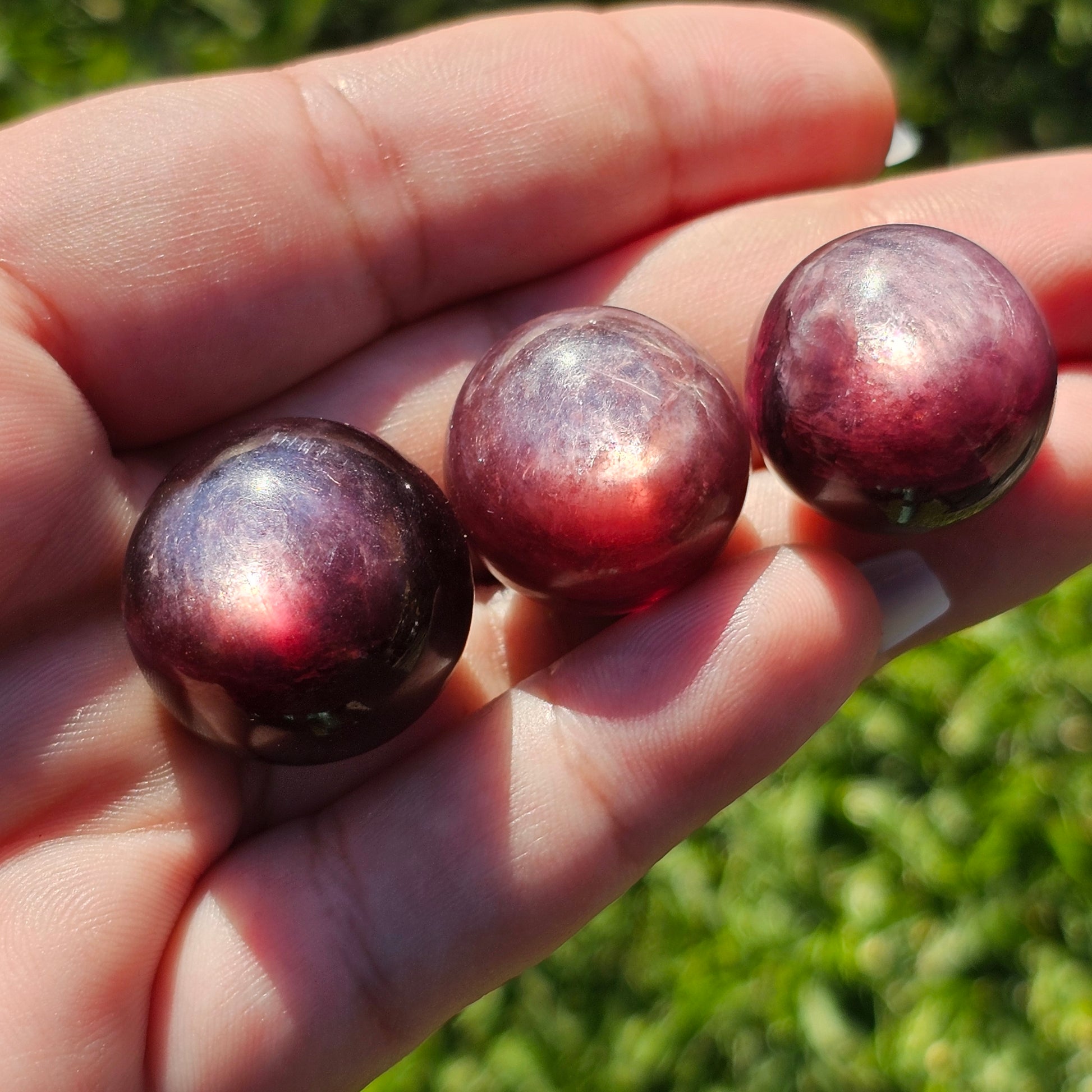 Gemmy High Quality Lepidolite/Purple Mica Spheres