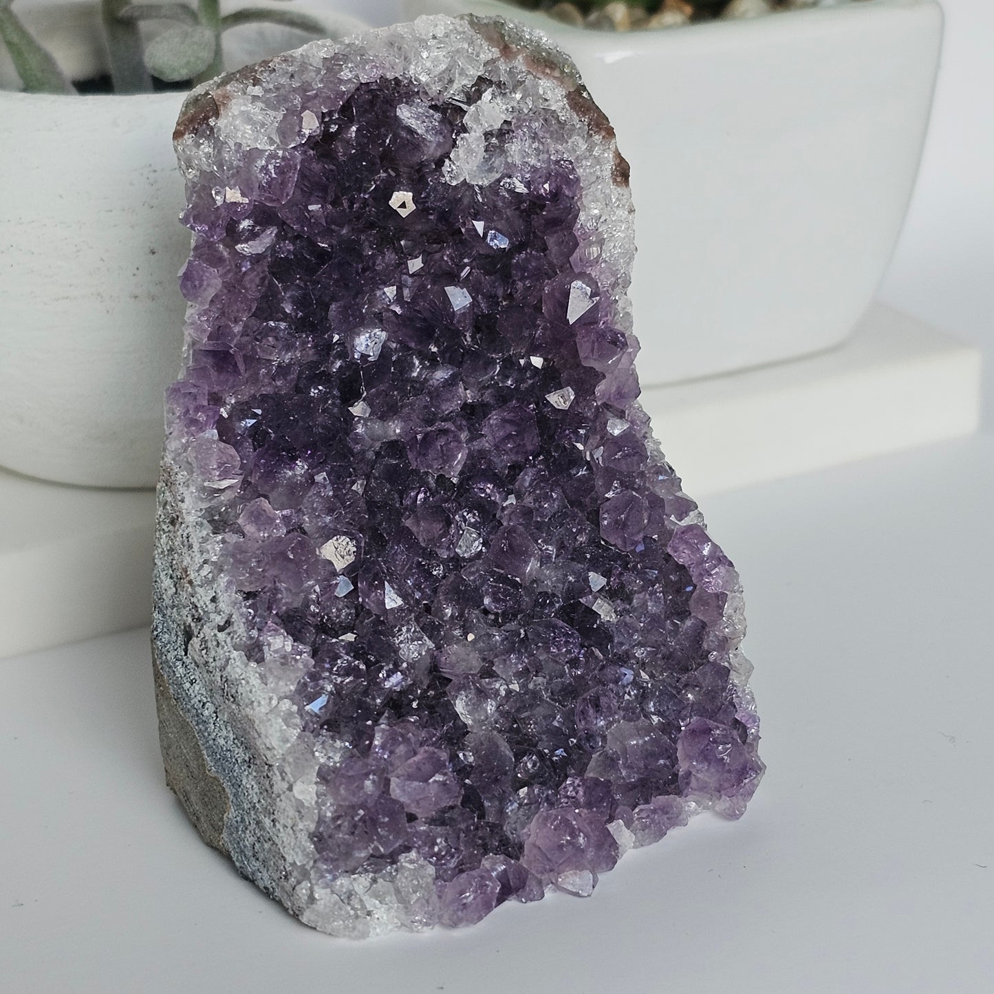 Amethyst A Grade Cut Base From Uruguay (B)