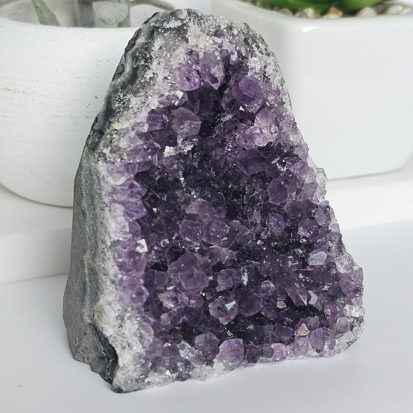 Amethyst A Grade Cut Base From Uruguay (C)