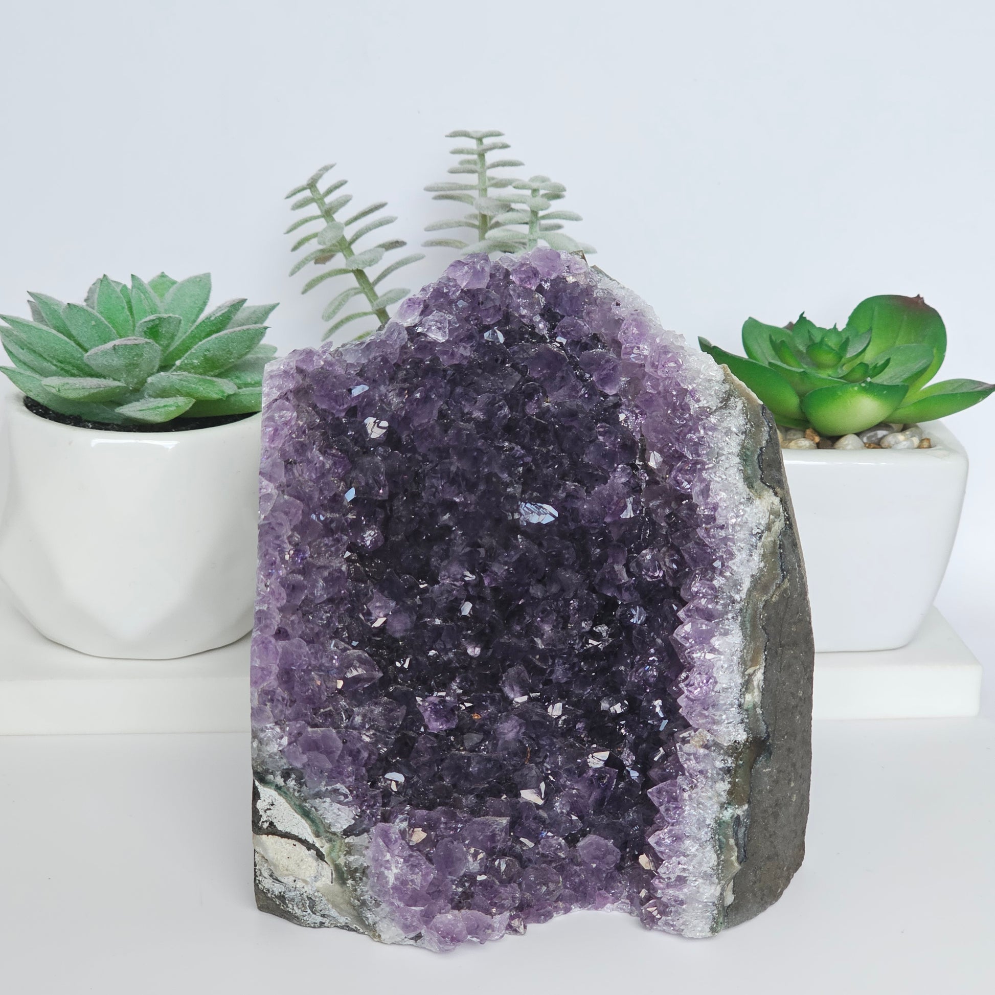 Amethyst A Grade Cut Base From Uruguay (V)