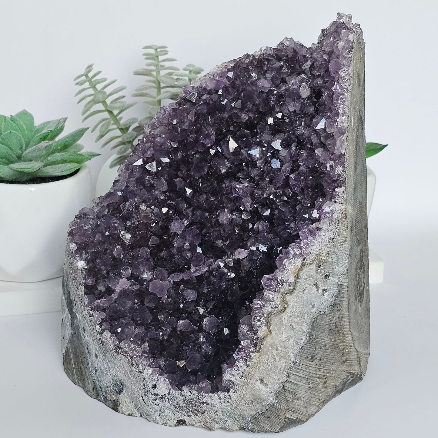 Amethyst A Grade Cut Base From Uruguay (Y)