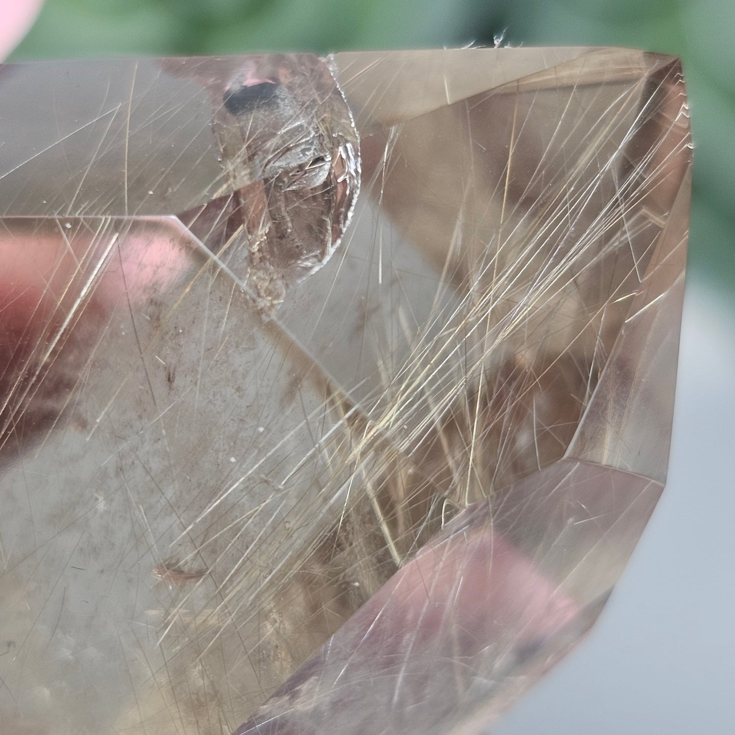 Smoky Quartz Gold Rutile/Angel's Hair Tower (STC)