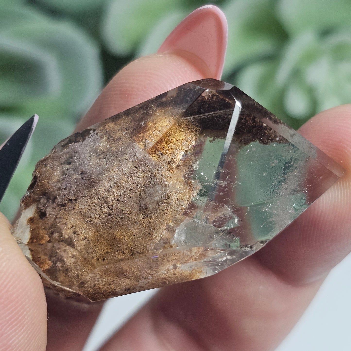 High Quality Smoky Garden Quartz Freeform With Imprint (GD)