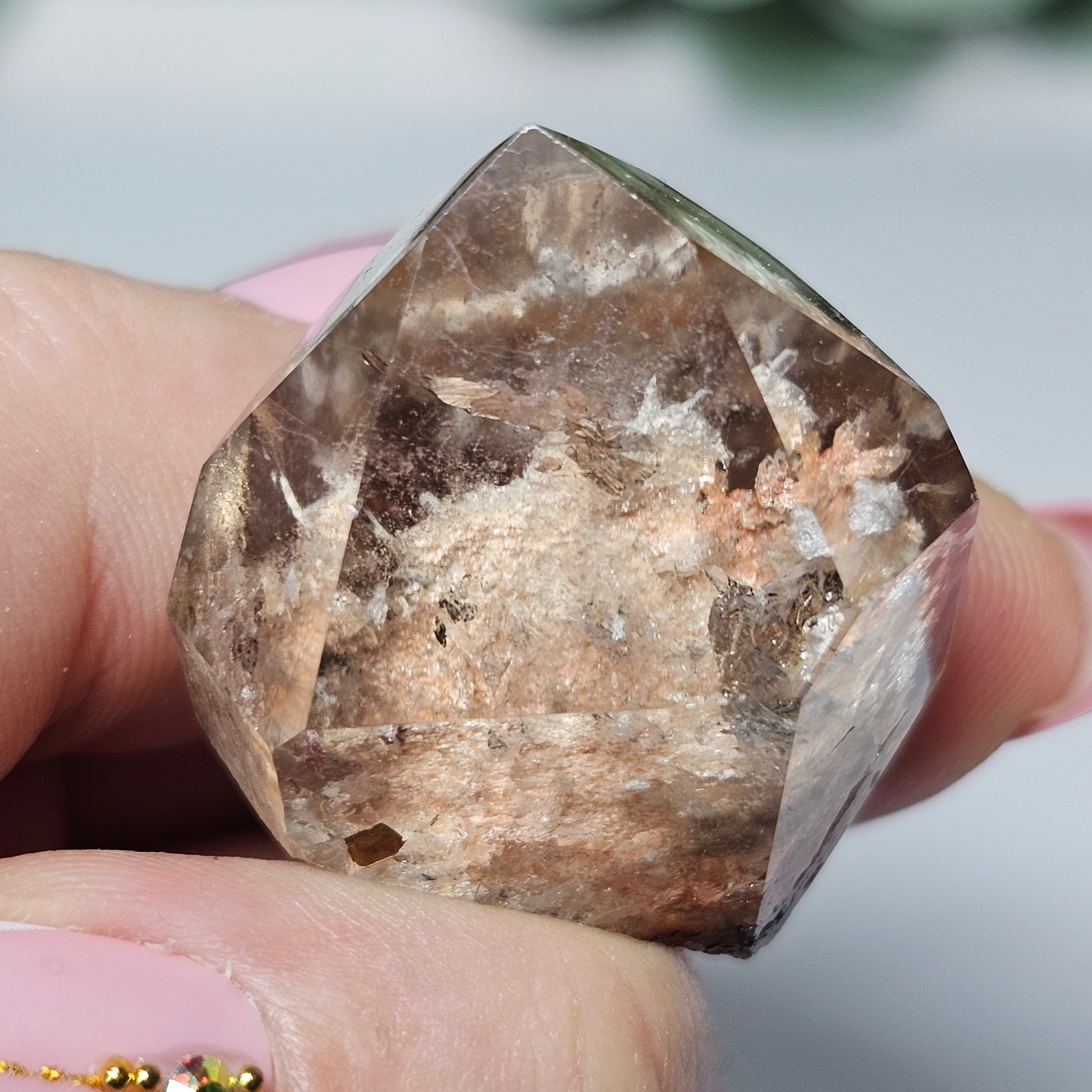 High Quality Smoky Garden Quartz Freeform With Rutile (GF)