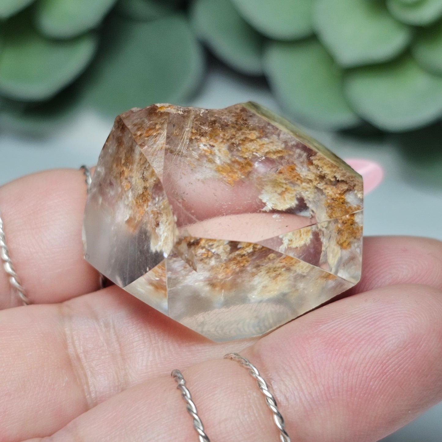 High Quality Garden Quartz Freeform With Rutile (GJ)