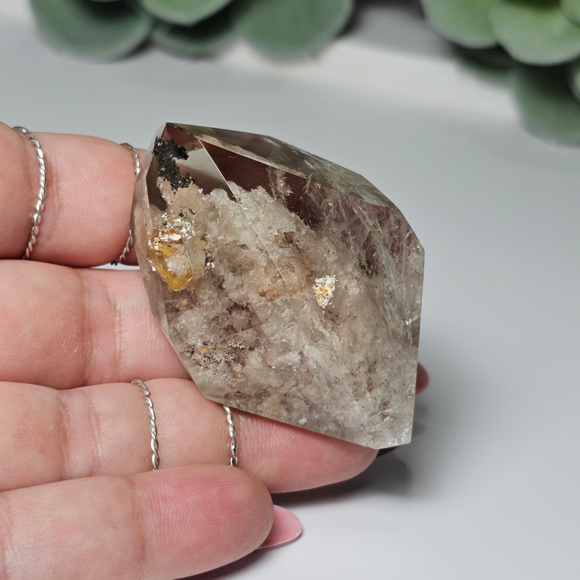 High Quality Smoky Garden Quartz Freeform With Manifestation (GR)