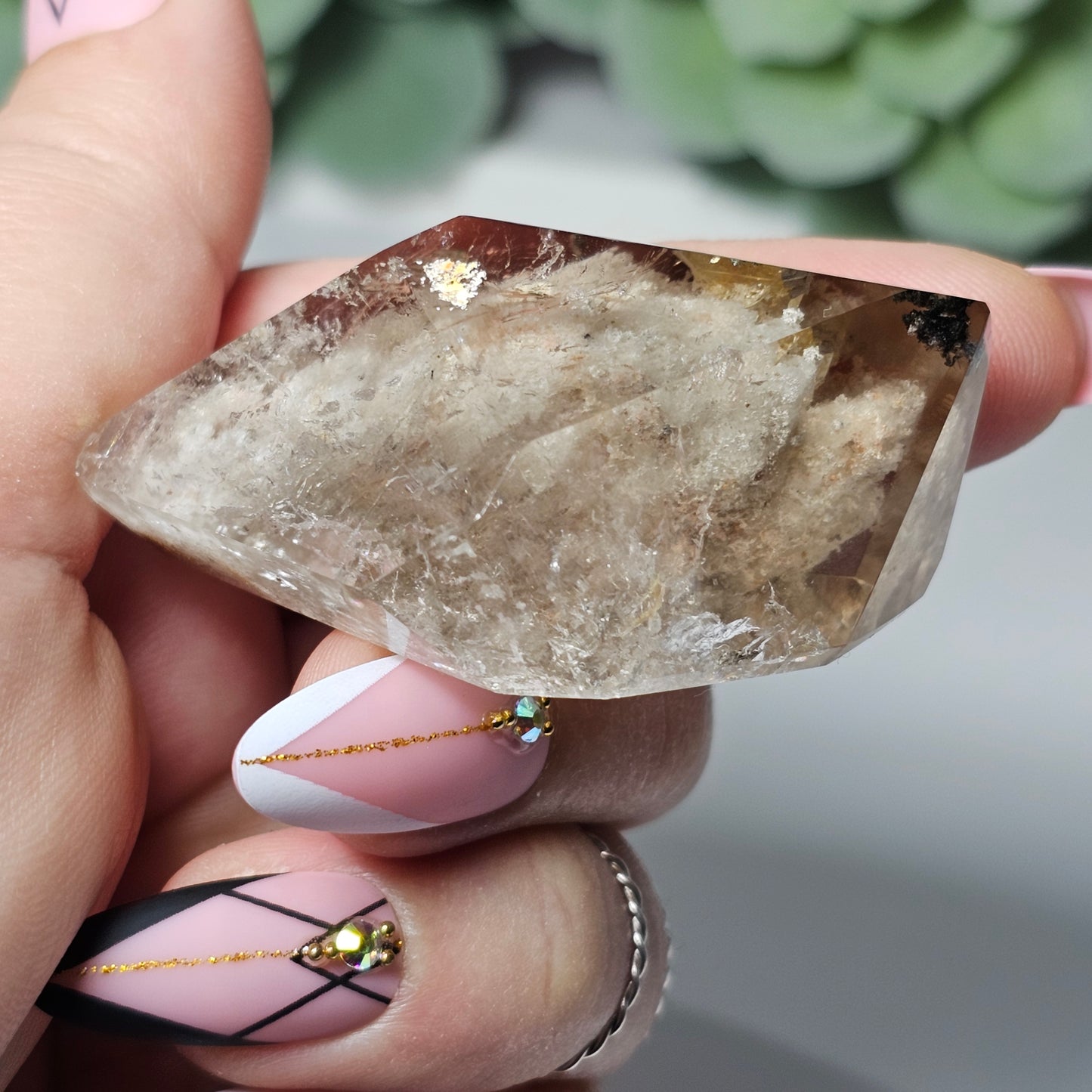 High Quality Smoky Garden Quartz Freeform With Manifestation (GR)