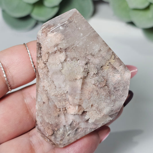 High Quality Smoky Garden Quartz Freeform With Fine Rutile & Manifestation (GX)