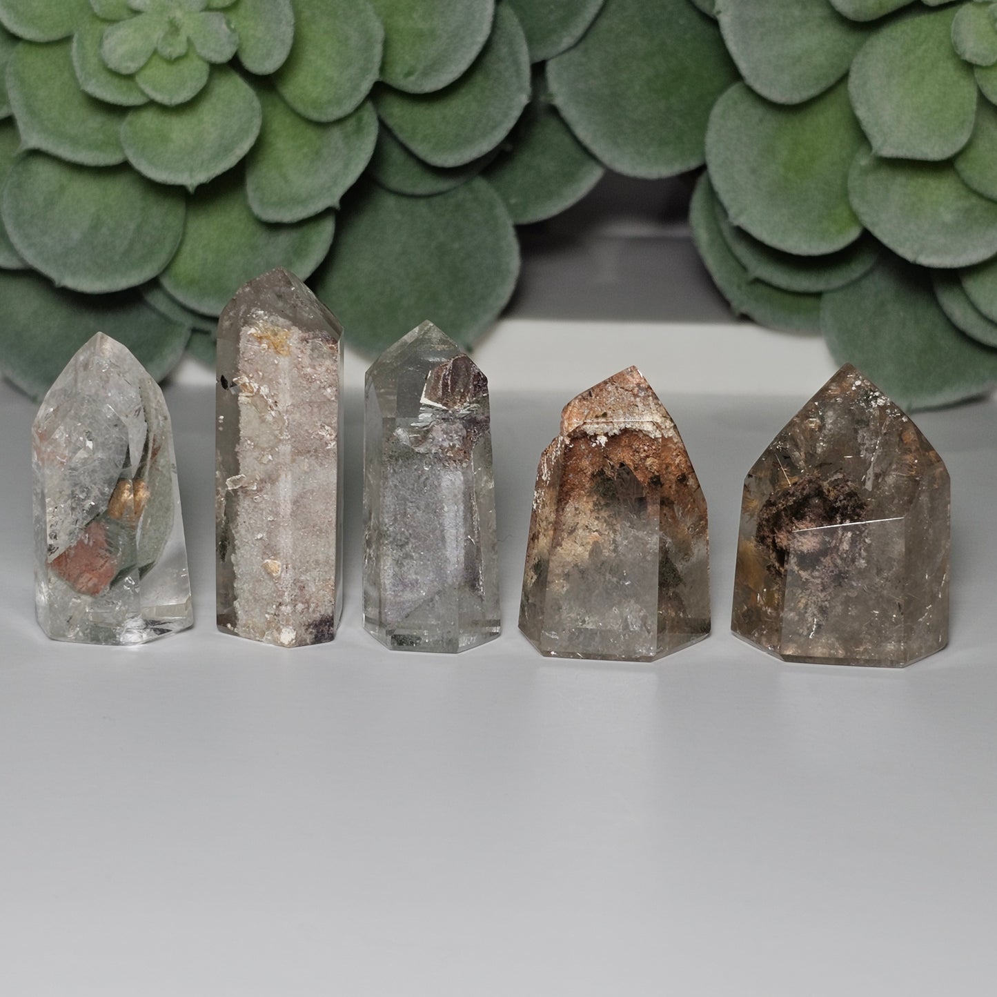 Garden Quartz/Lodolite Mini Towers