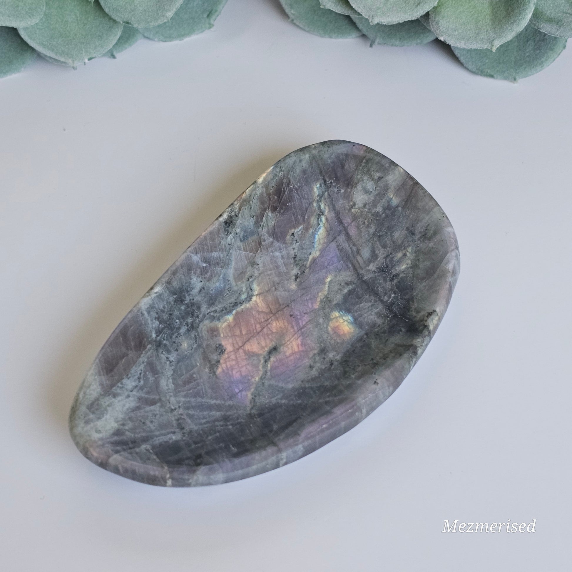 Magnificent Labradorite with vibrant multi-coloured sunset flash.