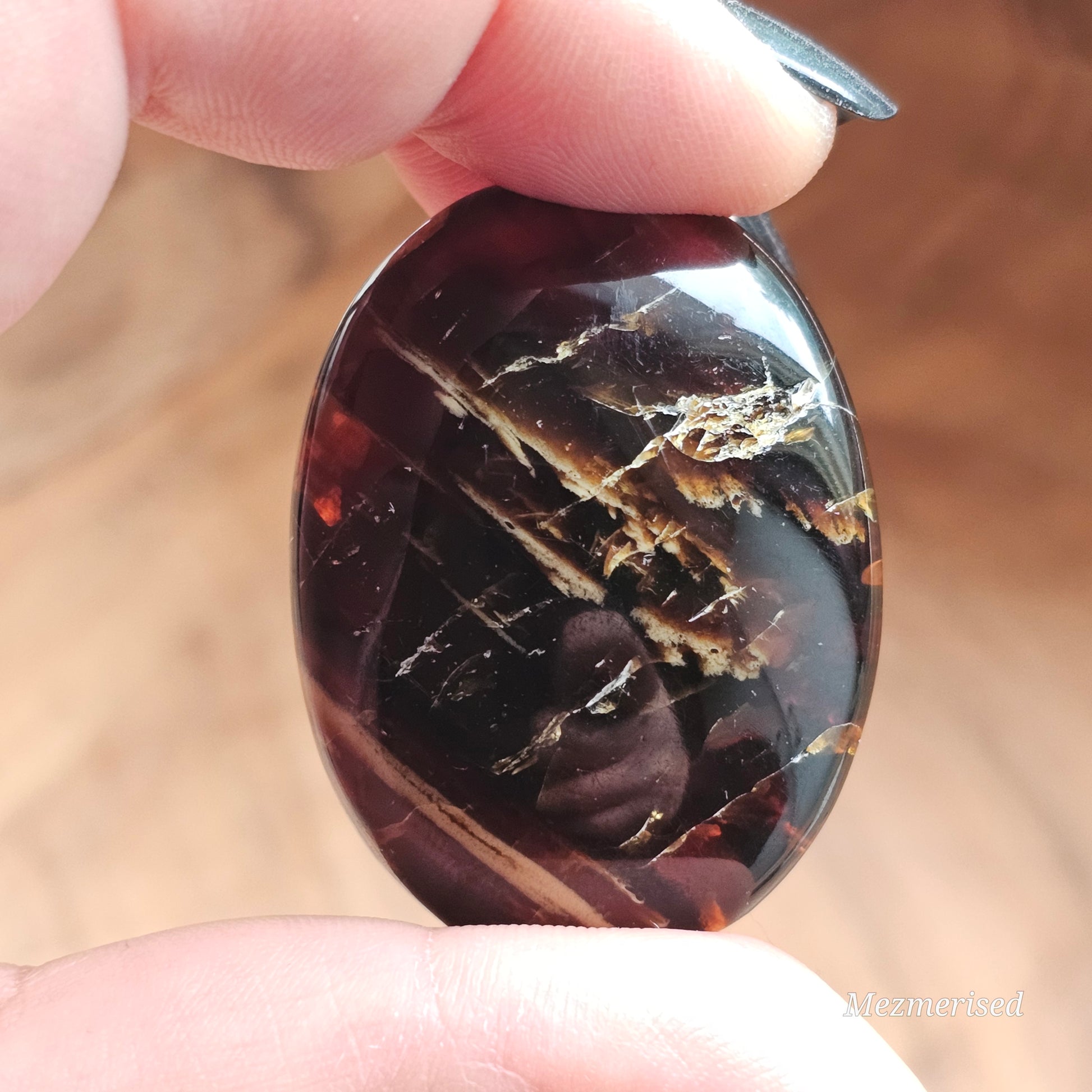 Amber & Petrified Wood Palm Stone with Blue UV Reaction | Sumatra - Indonesia (#10)