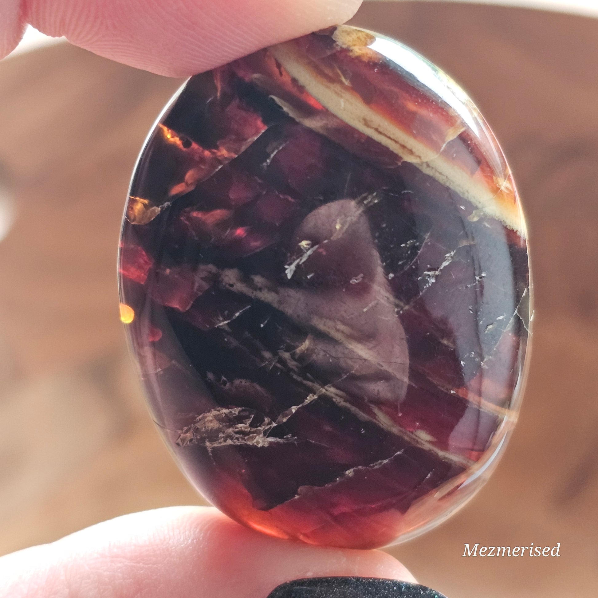 Amber & Petrified Wood Palm Stone with Blue UV Reaction | Sumatra - Indonesia (#10)