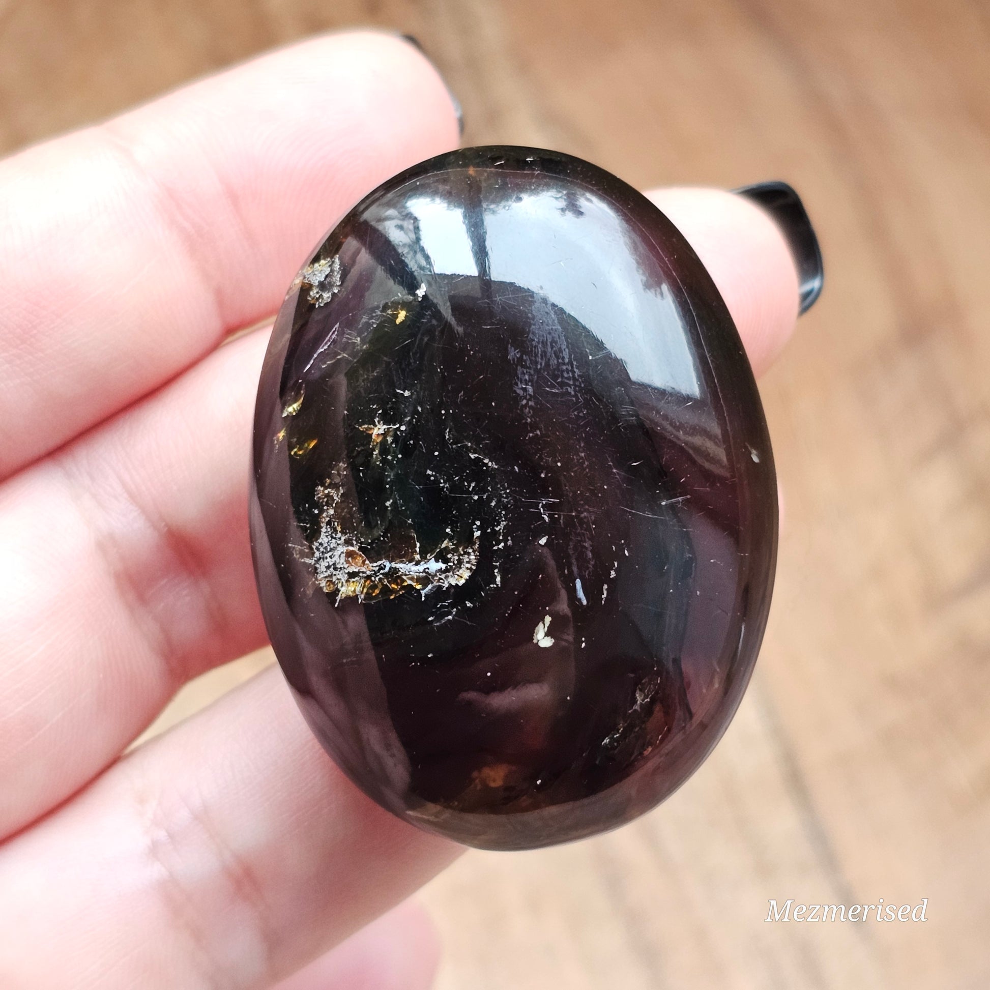 Amber & Petrified Wood Palm Stone with Blue UV Reaction | Sumatra - Indonesia (#14)