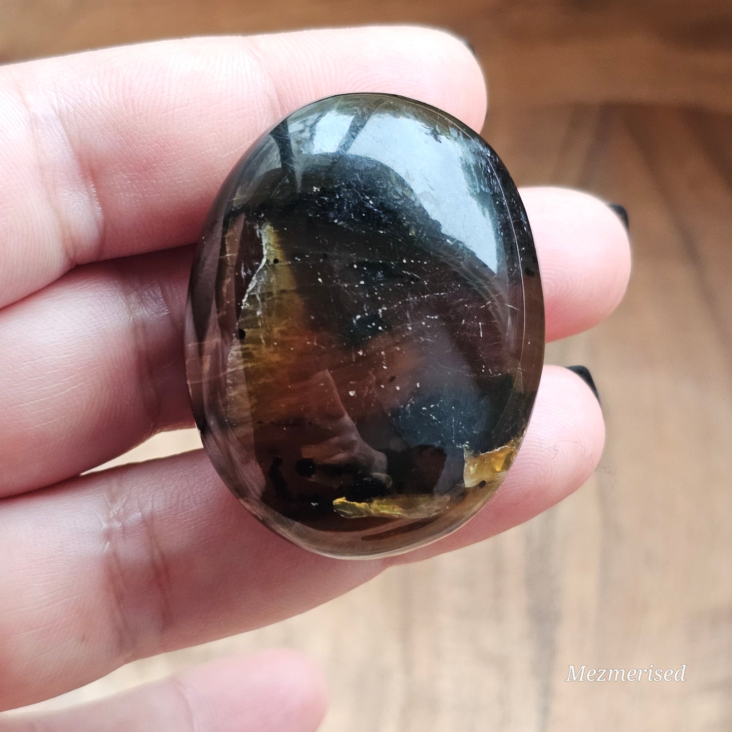 Amber & Petrified Wood Palm Stone with Blue UV Reaction | Sumatra - Indonesia (#18)