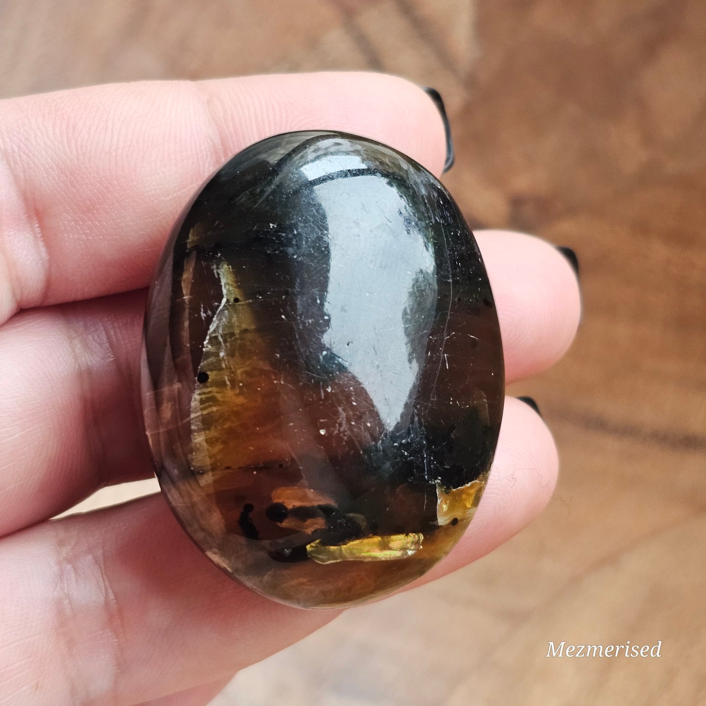 Amber & Petrified Wood Palm Stone with Blue UV Reaction | Sumatra - Indonesia (#18)