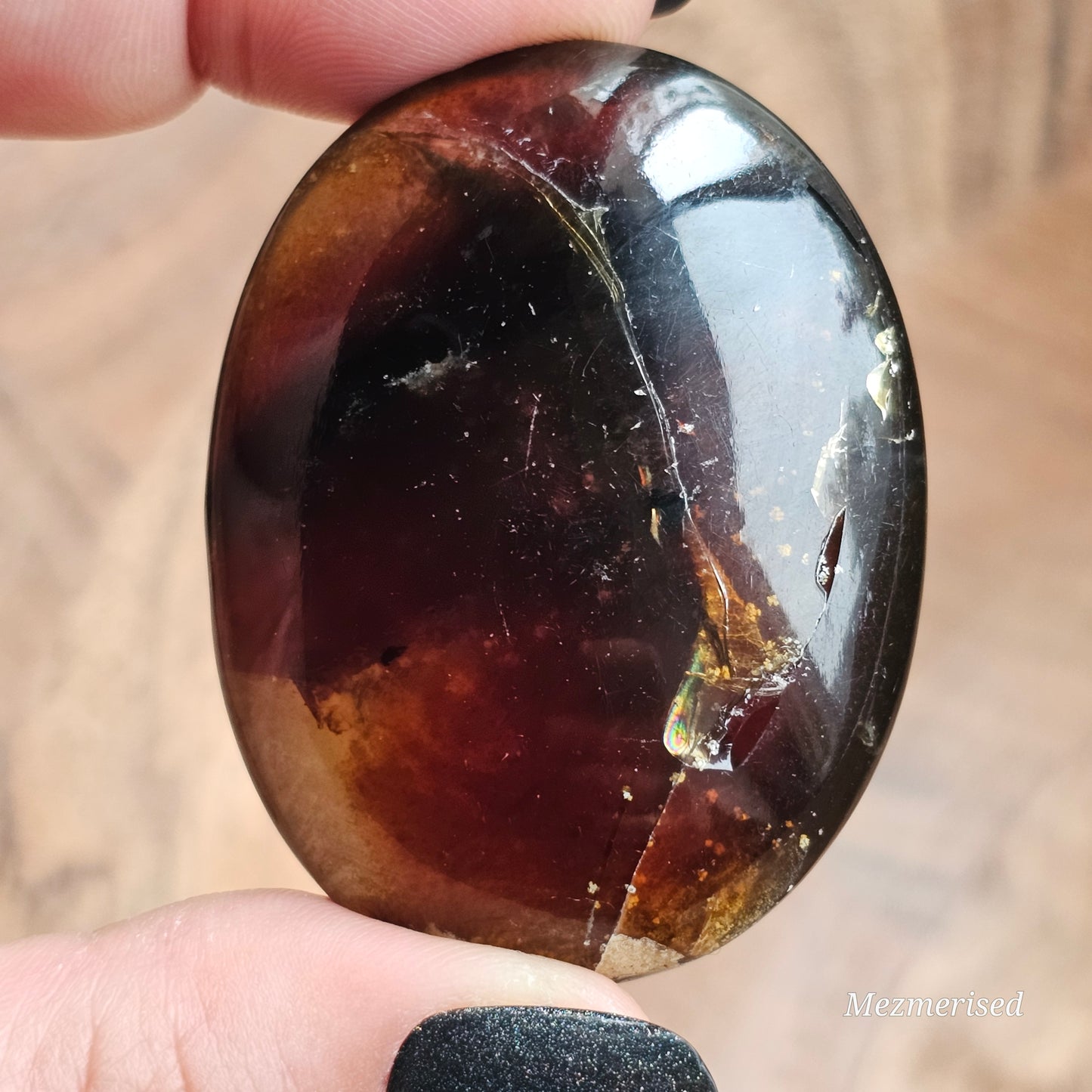 Amber & Petrified Wood Palm Stone with Blue UV Reaction | Sumatra - Indonesia (#19)