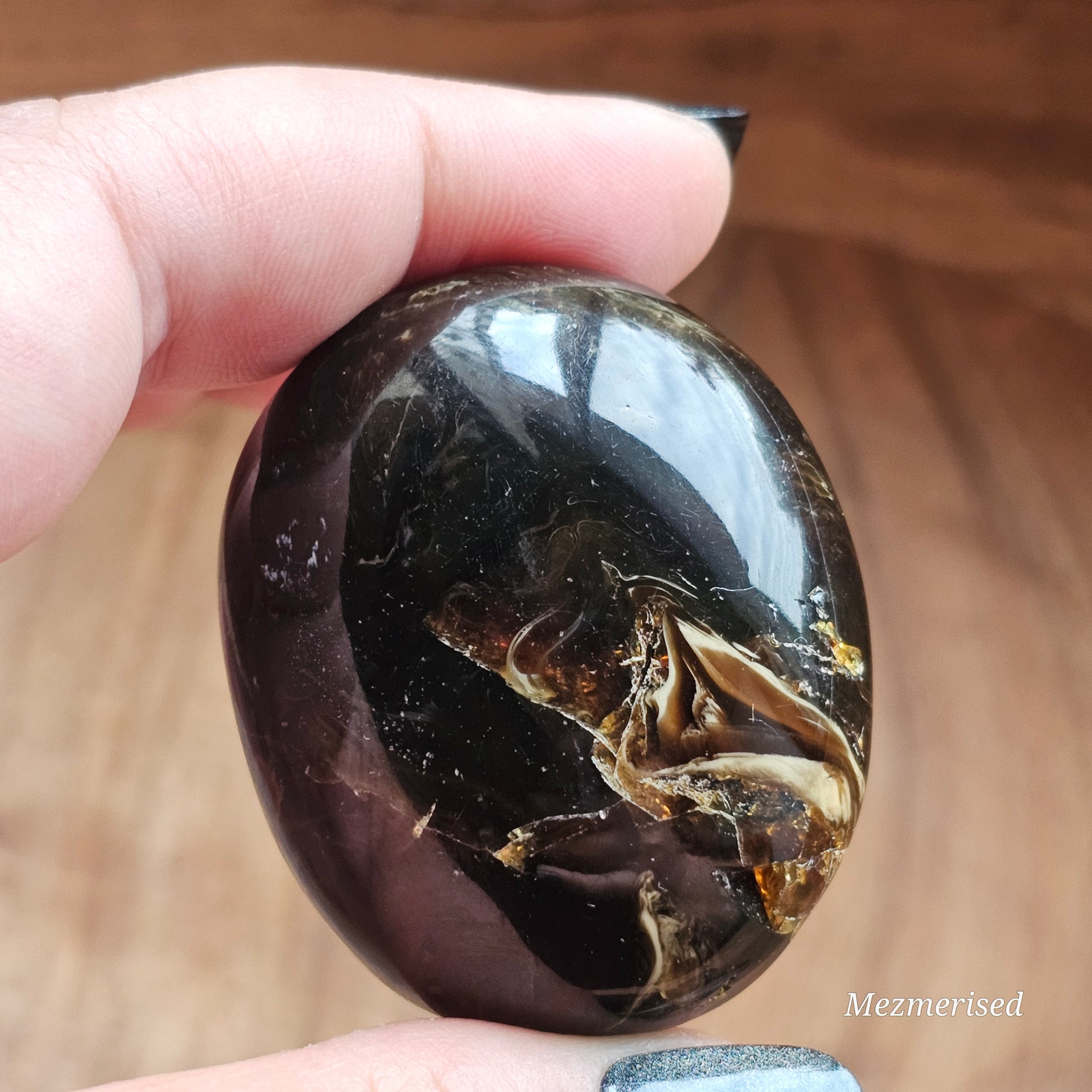 Amber & Petrified Wood Palm Stone with Blue UV Reaction | Sumatra - Indonesia (#29)