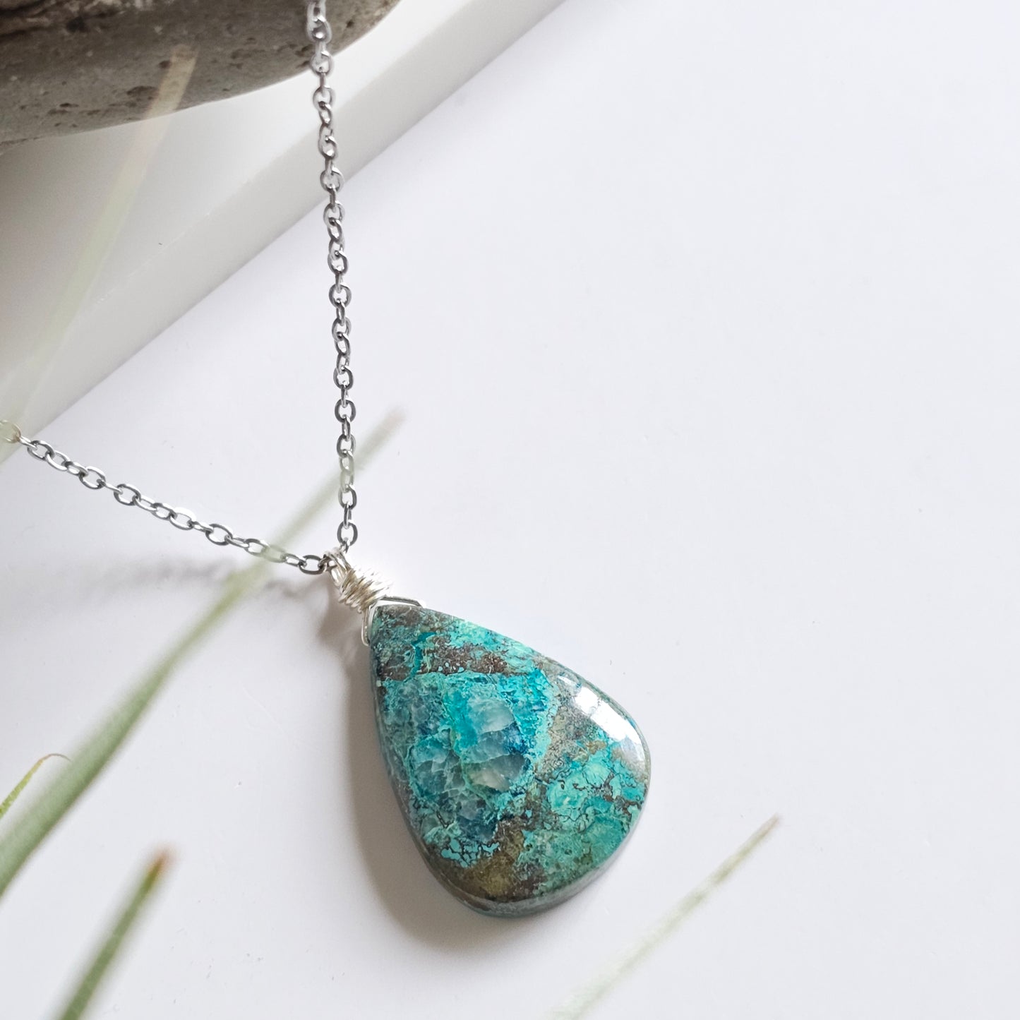 Shattuckite Necklace | Silver