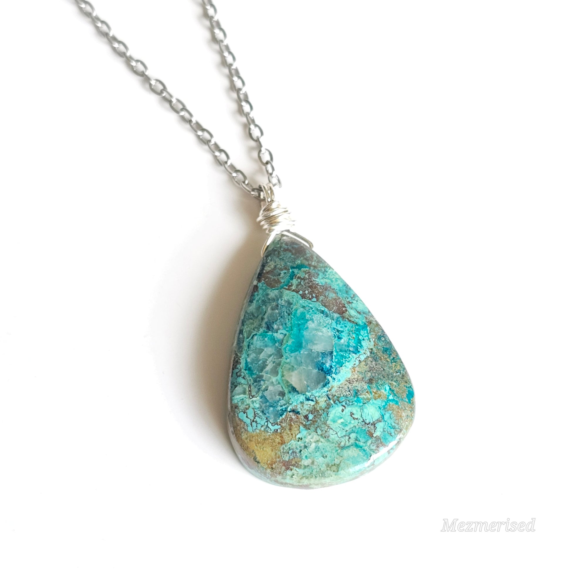 Shattuckite Necklace | Silver