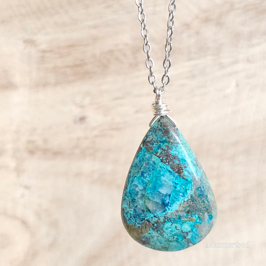 Shattuckite Necklace | Silver