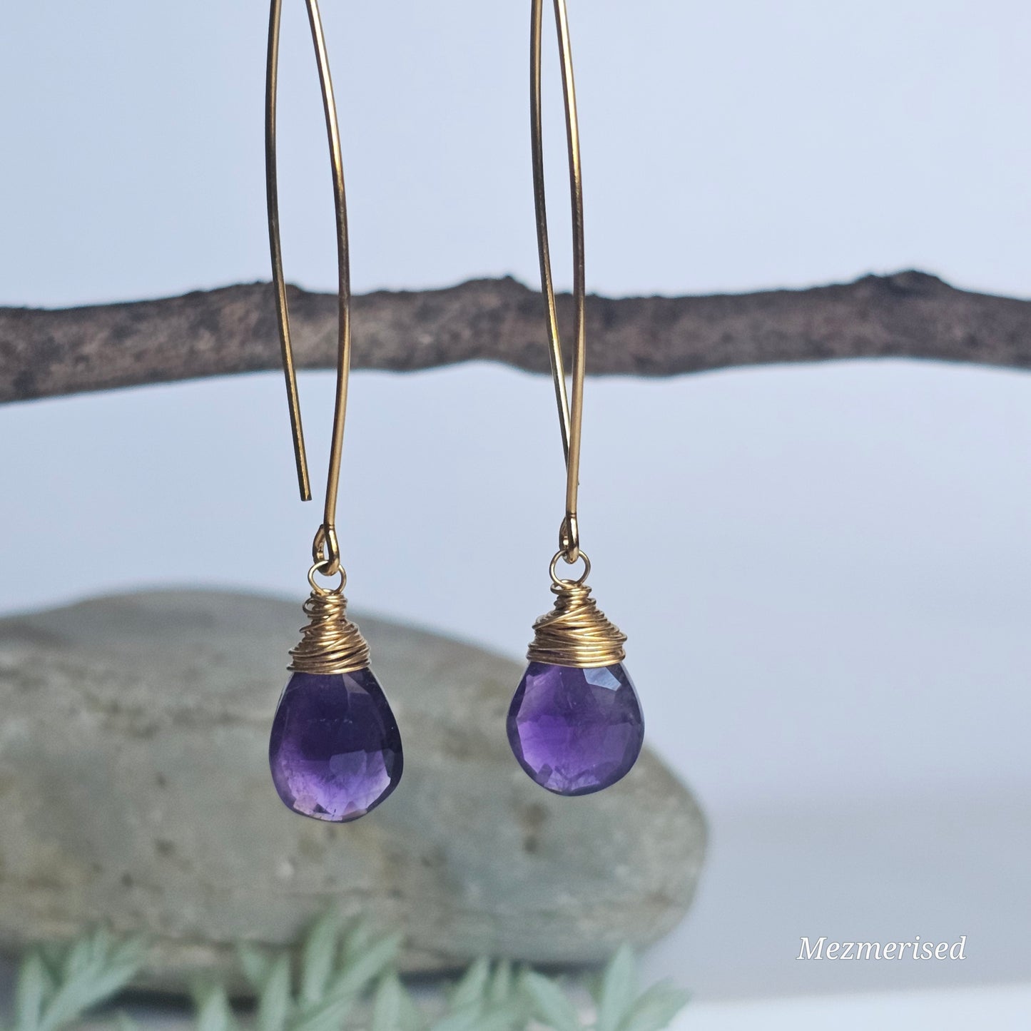 Amethyst Drop Earrings