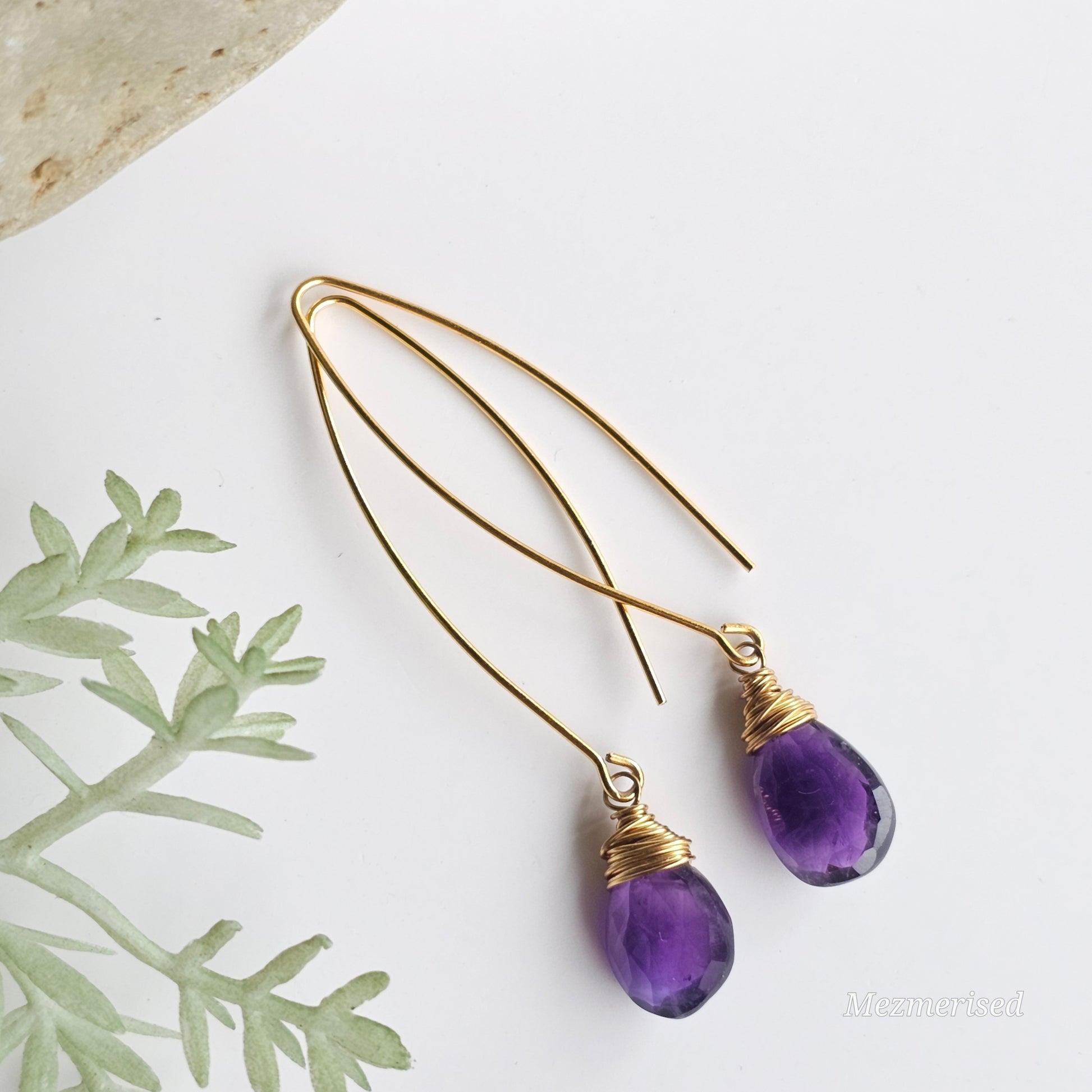 Amethyst Drop Earrings