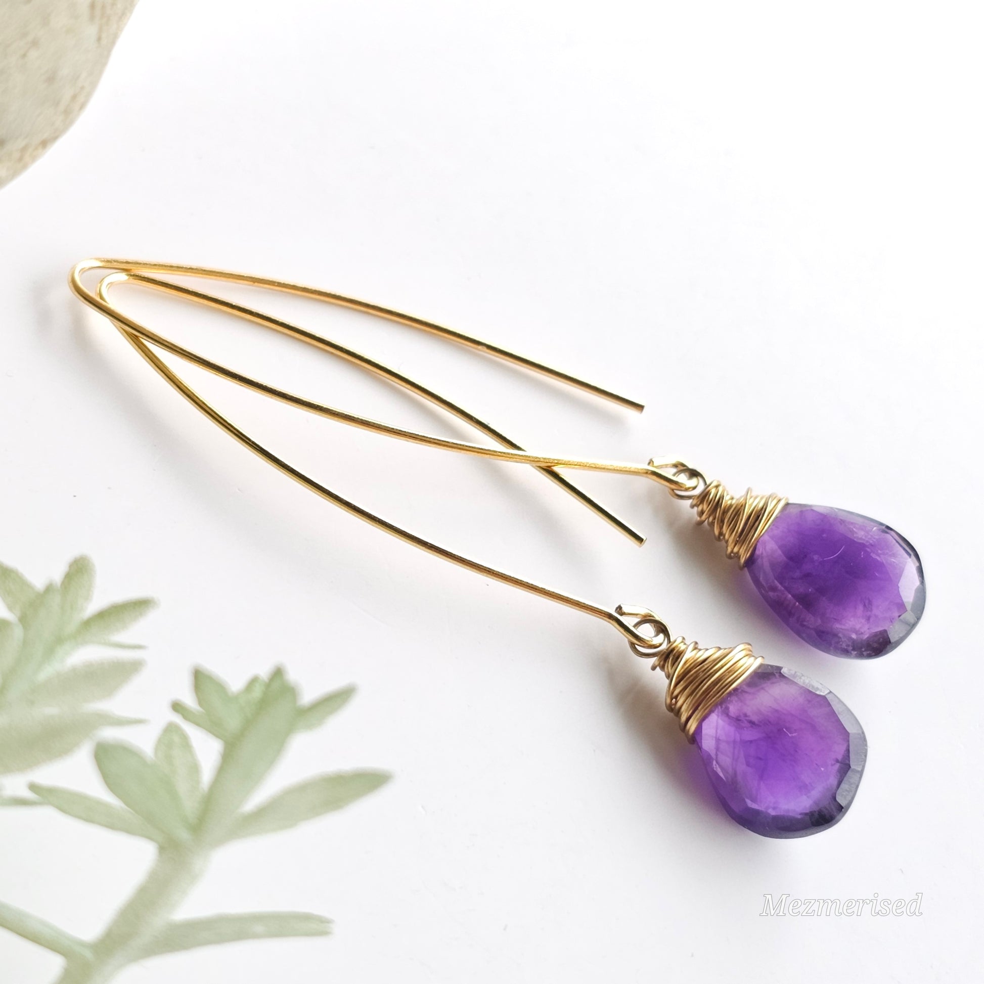 Amethyst Drop Earrings