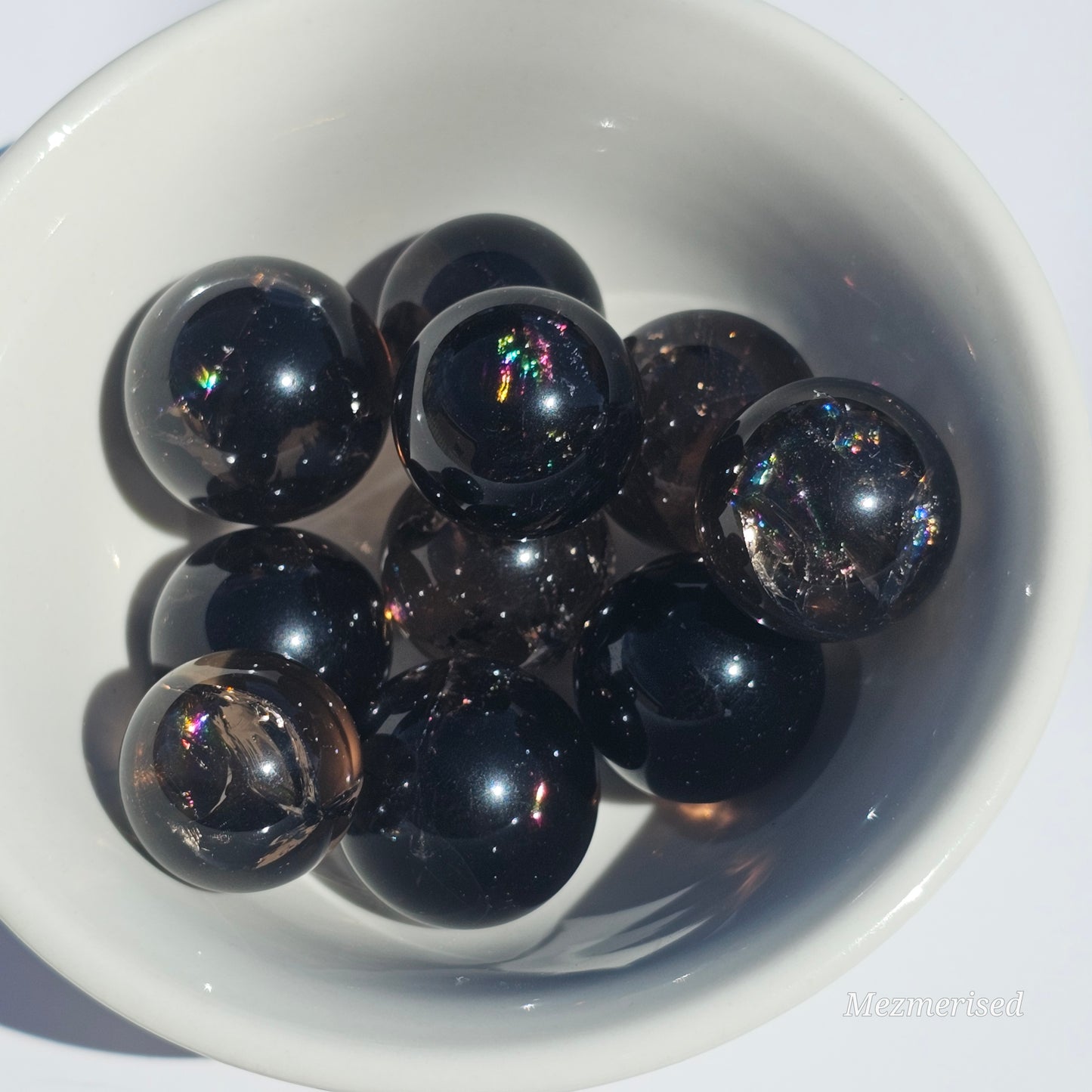 Rainbow Smoky Quartz Spheres