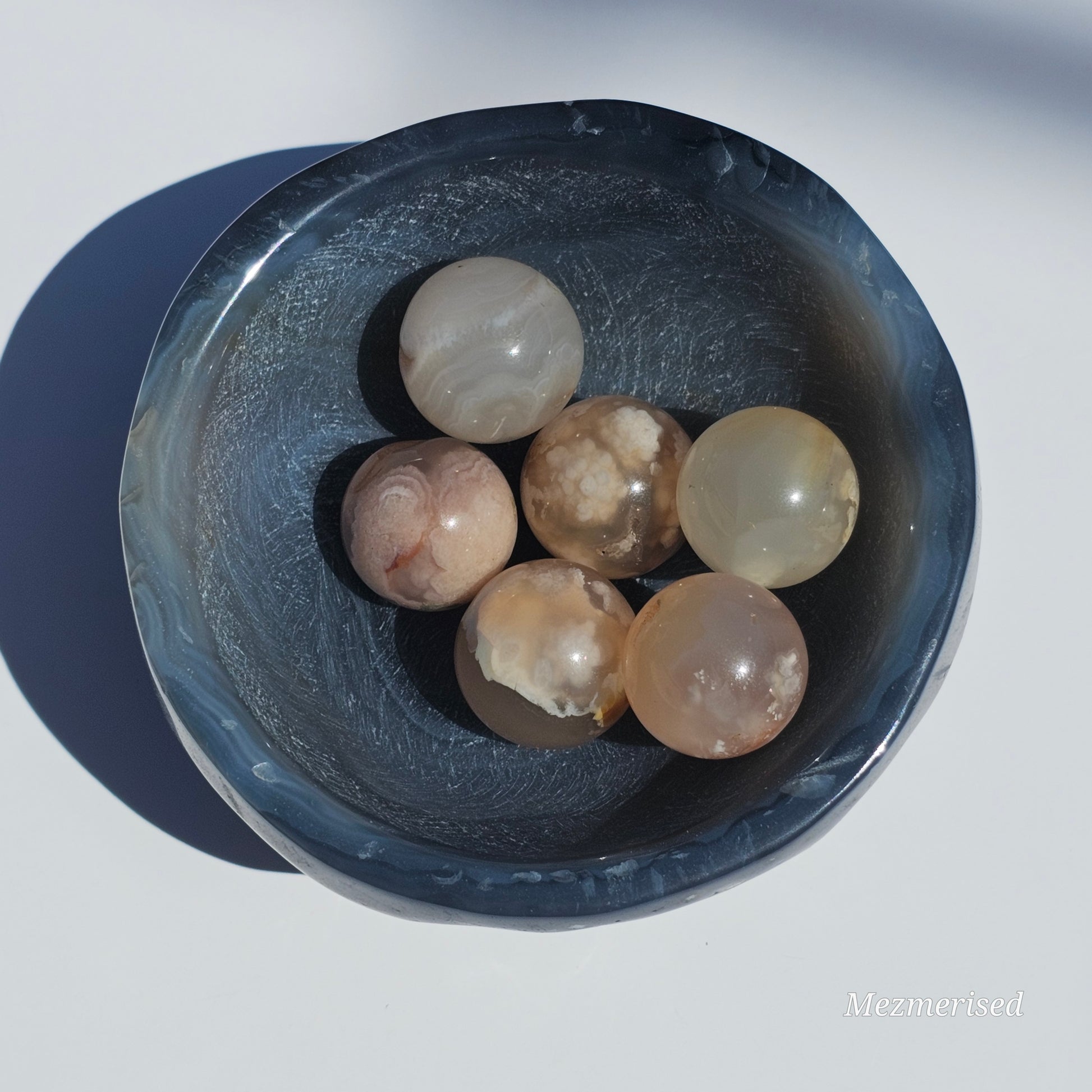 An eccentric Agate bowl with beautiful banding.