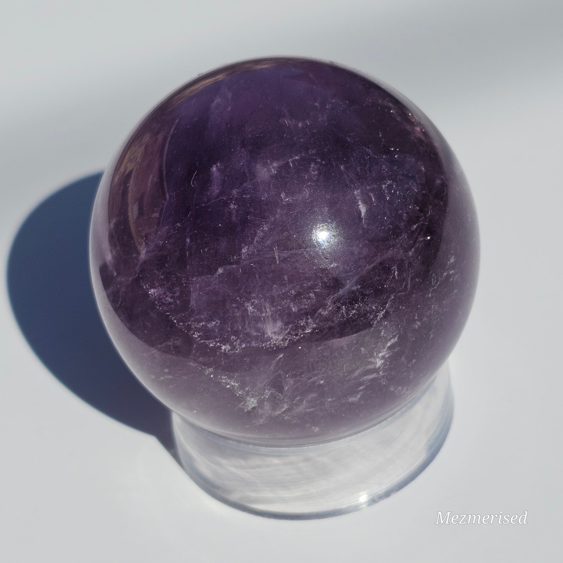 A calming rich purple Amethyst sphere.