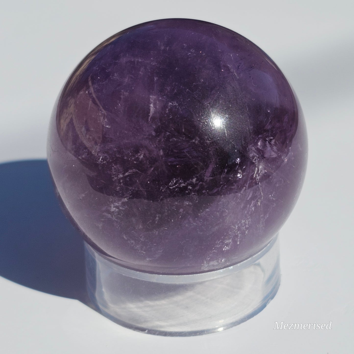 A calming rich purple Amethyst sphere.