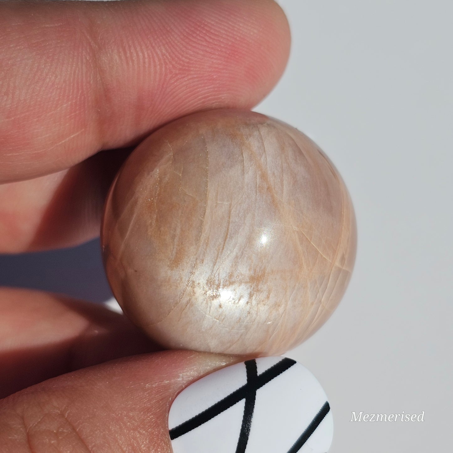 High quality majestic Peach Moonstone + Sunstone with exquisite flash.