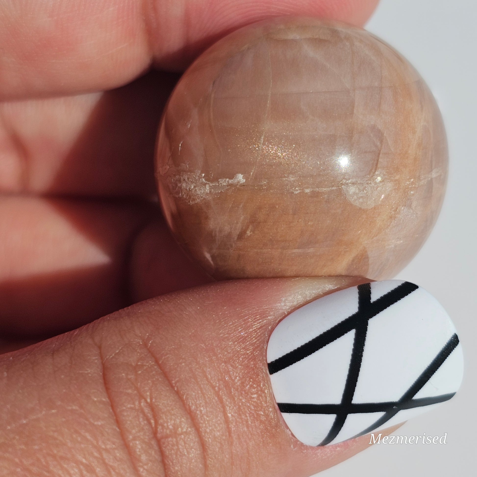 High quality majestic Peach Moonstone + Sunstone with exquisite flash.