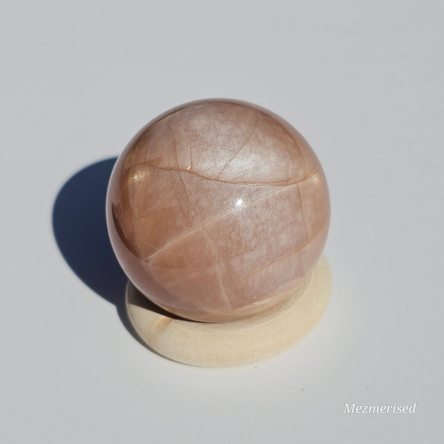 High quality majestic Peach Moonstone + Sunstone with exquisite flash.