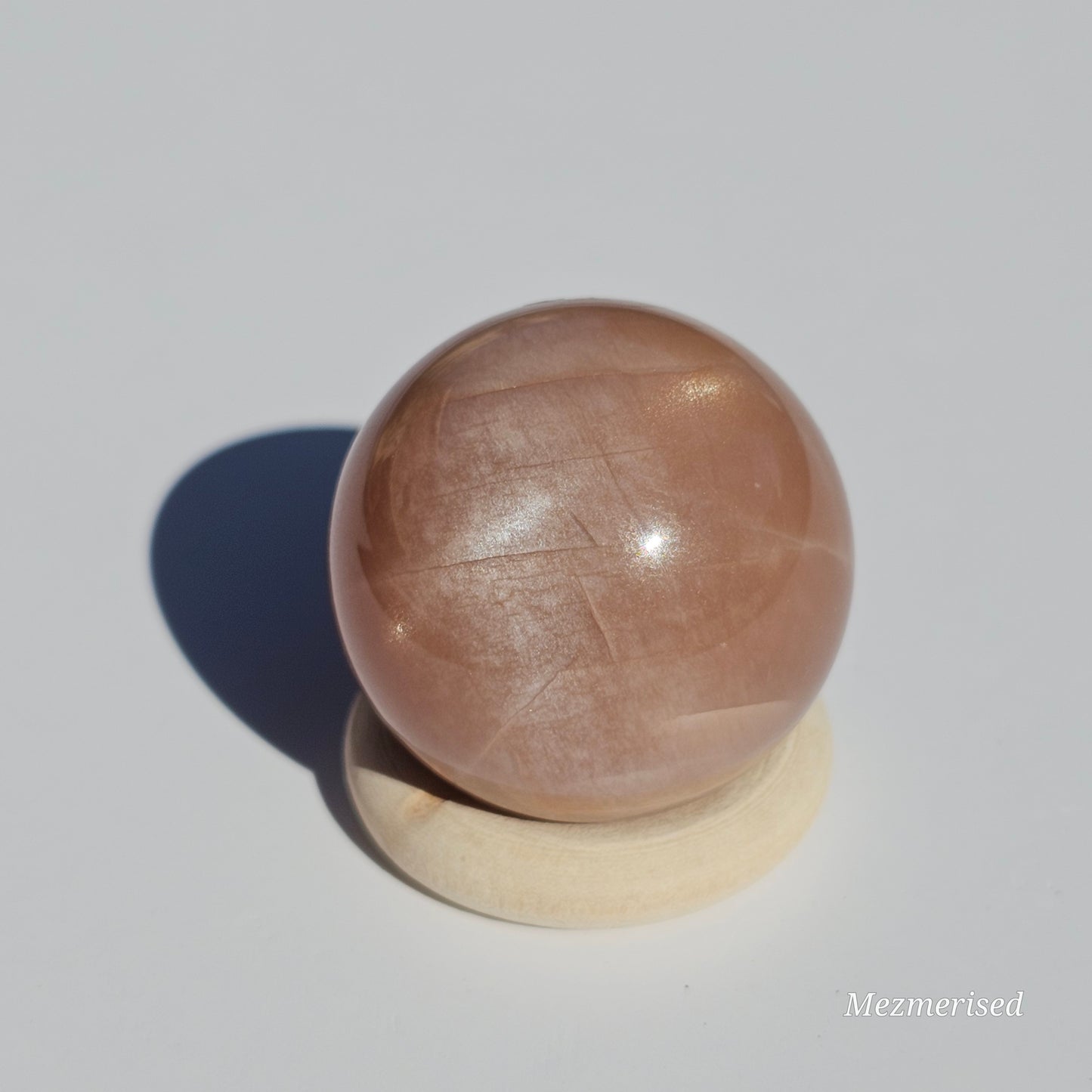 High quality majestic Peach Moonstone + Sunstone with exquisite flash.