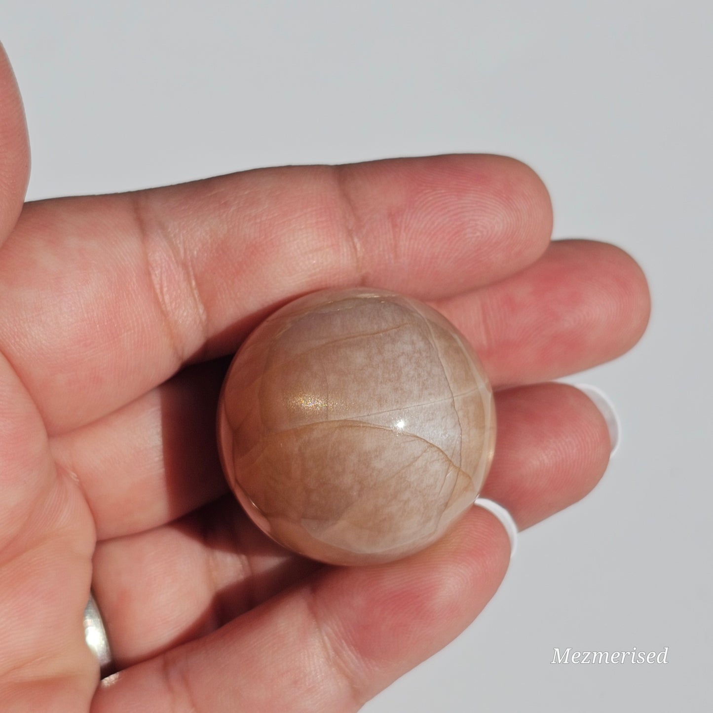 High quality majestic Peach Moonstone + Sunstone with exquisite flash.