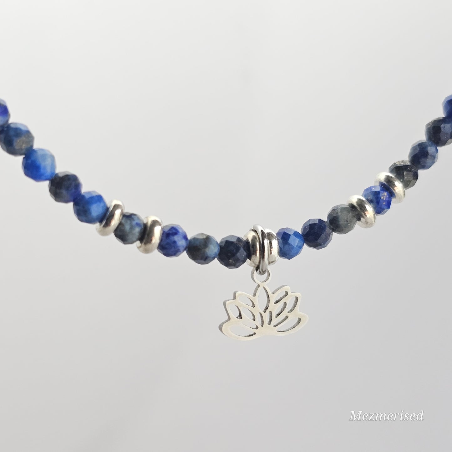 AA Quality Lapis Lazuli Lotus Necklace