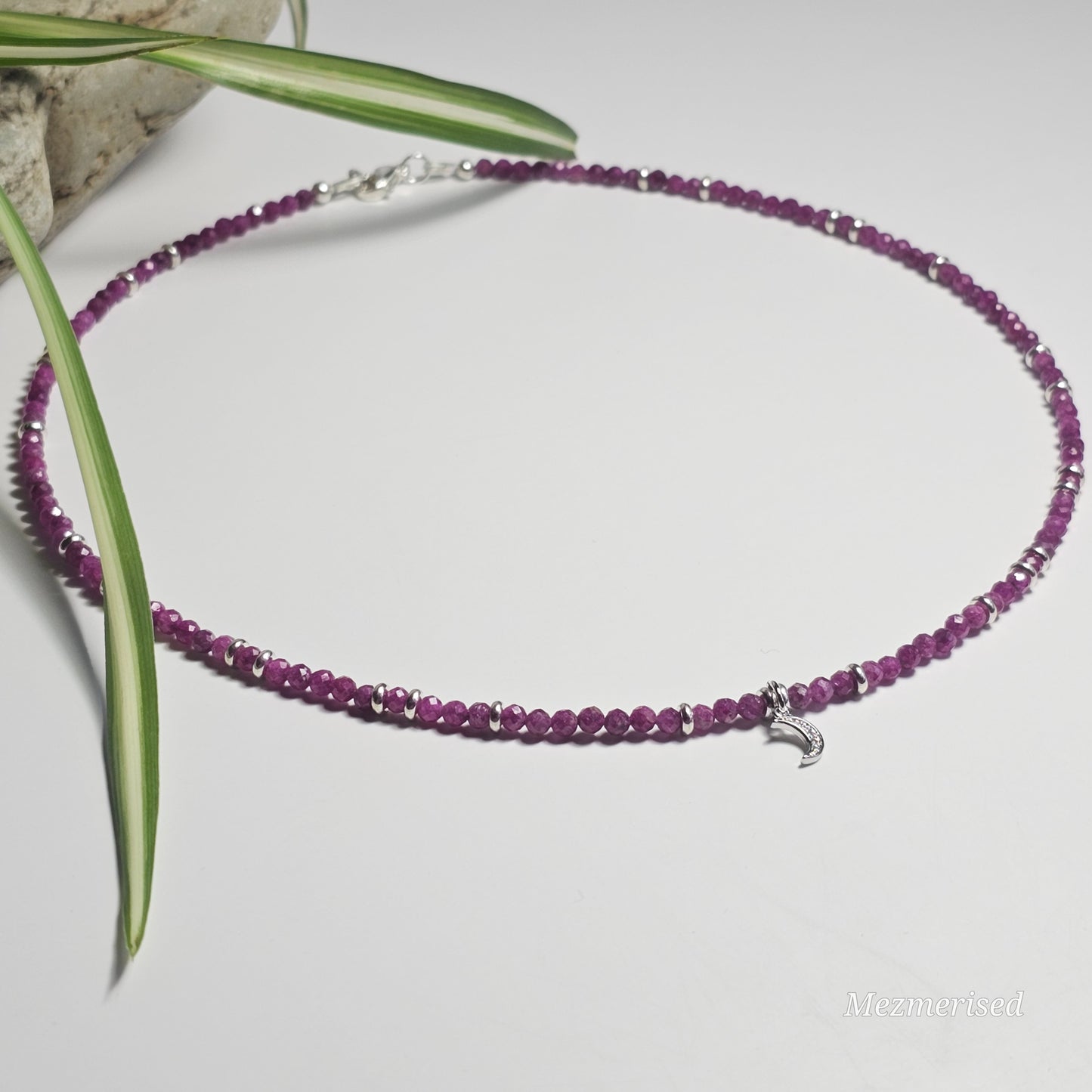 Ruby Crescent Necklace