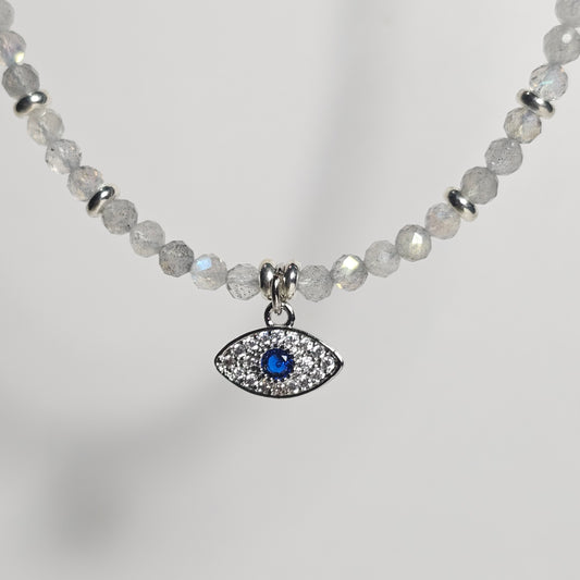 Labradorite Evil Eye Necklace